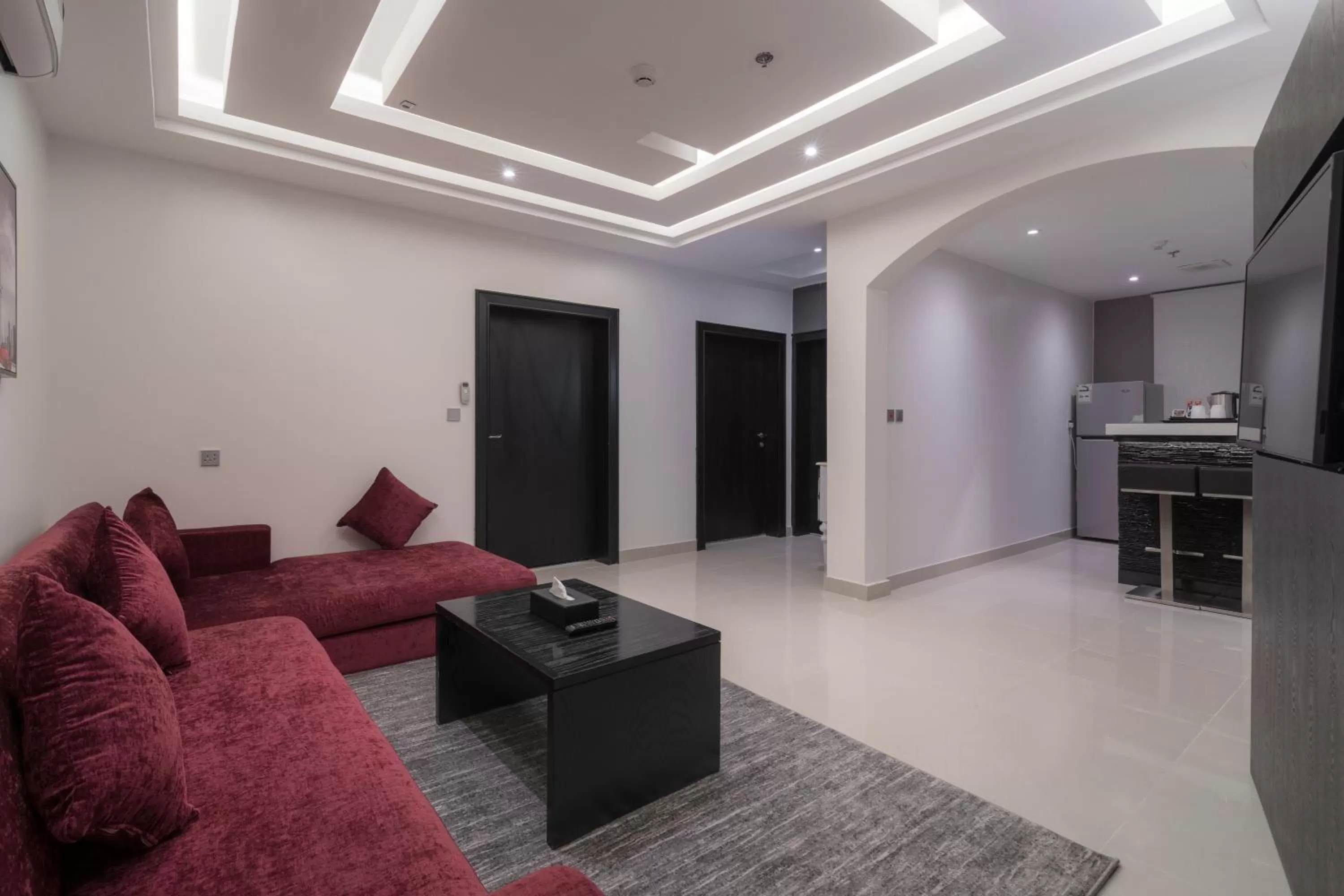 Living room in South Hotel Suites