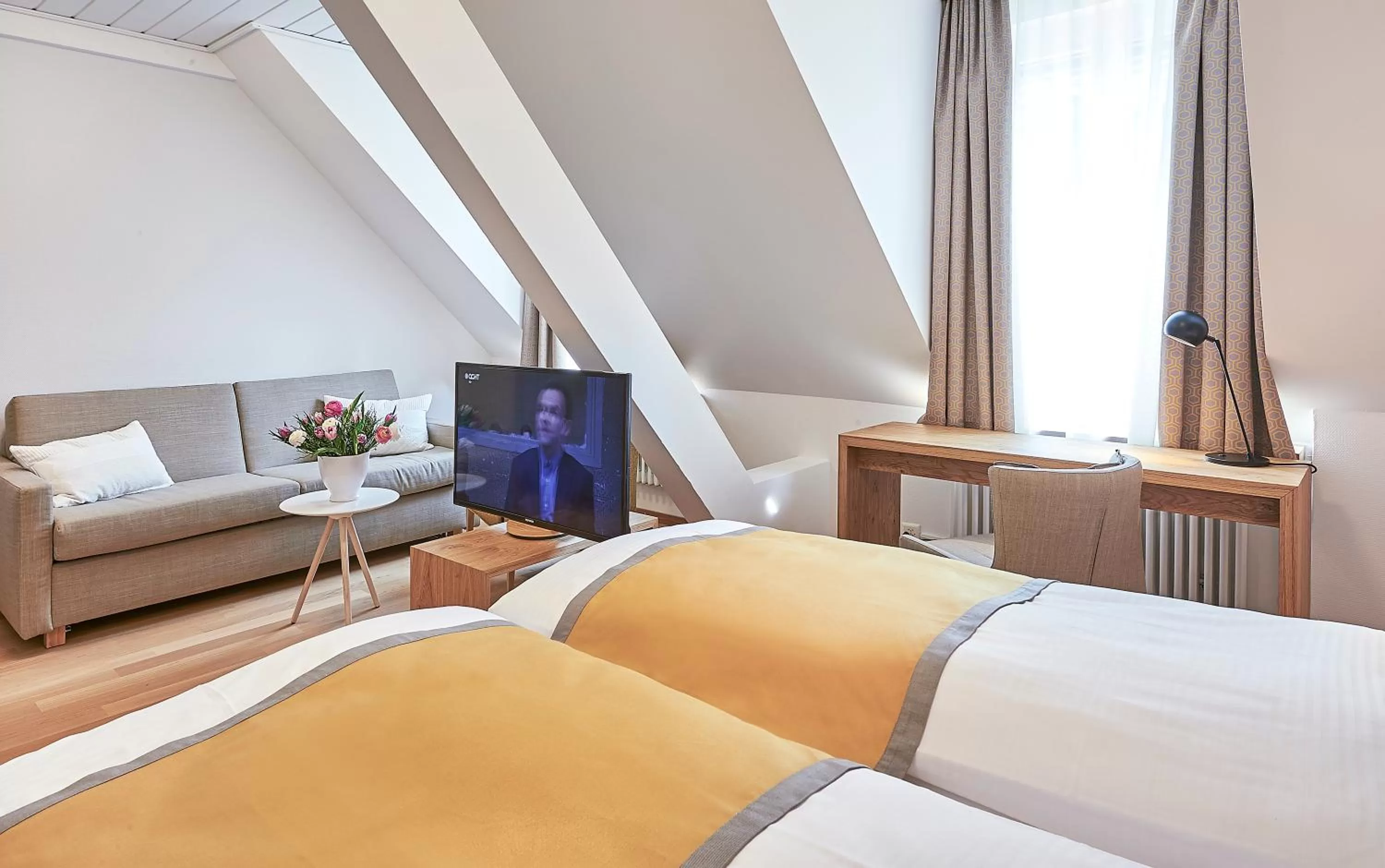 Decorative detail, Bed in Hotel Central Luzern