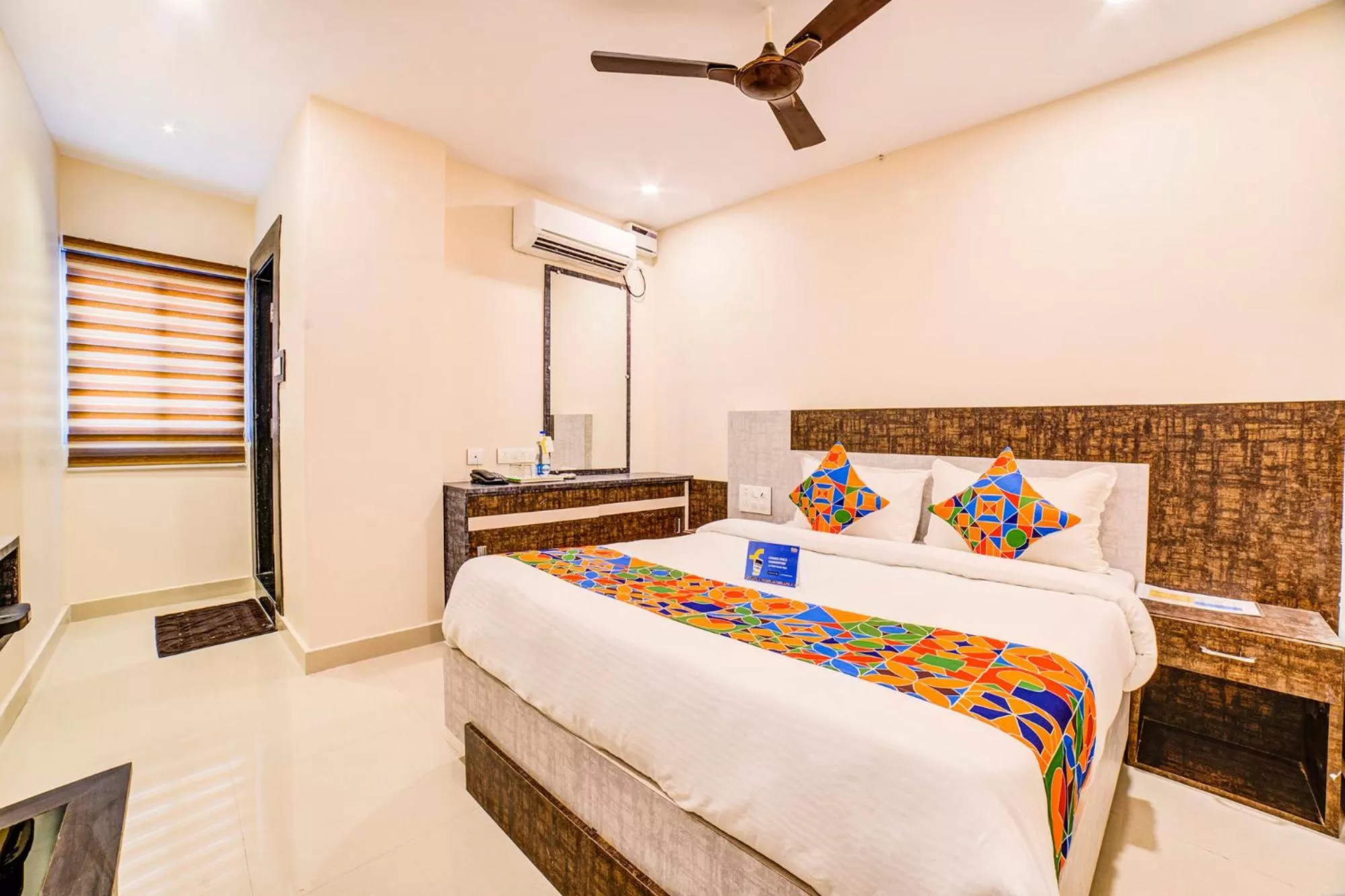 View (from property/room), Bed in FabHotel Spark Inn Dwarakanagar
