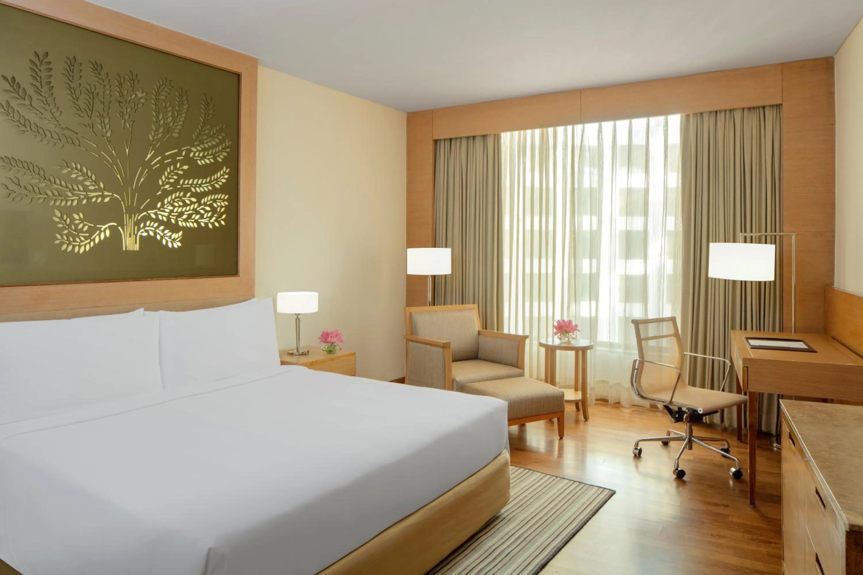 View (from property/room), Bed in Radisson Blu Hotel New Delhi Dwarka