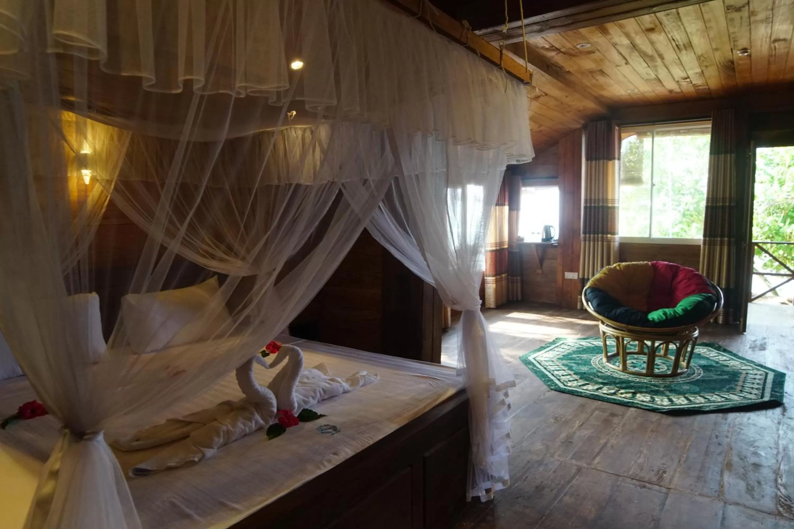 Bed in Turtle Bay Beach Resort