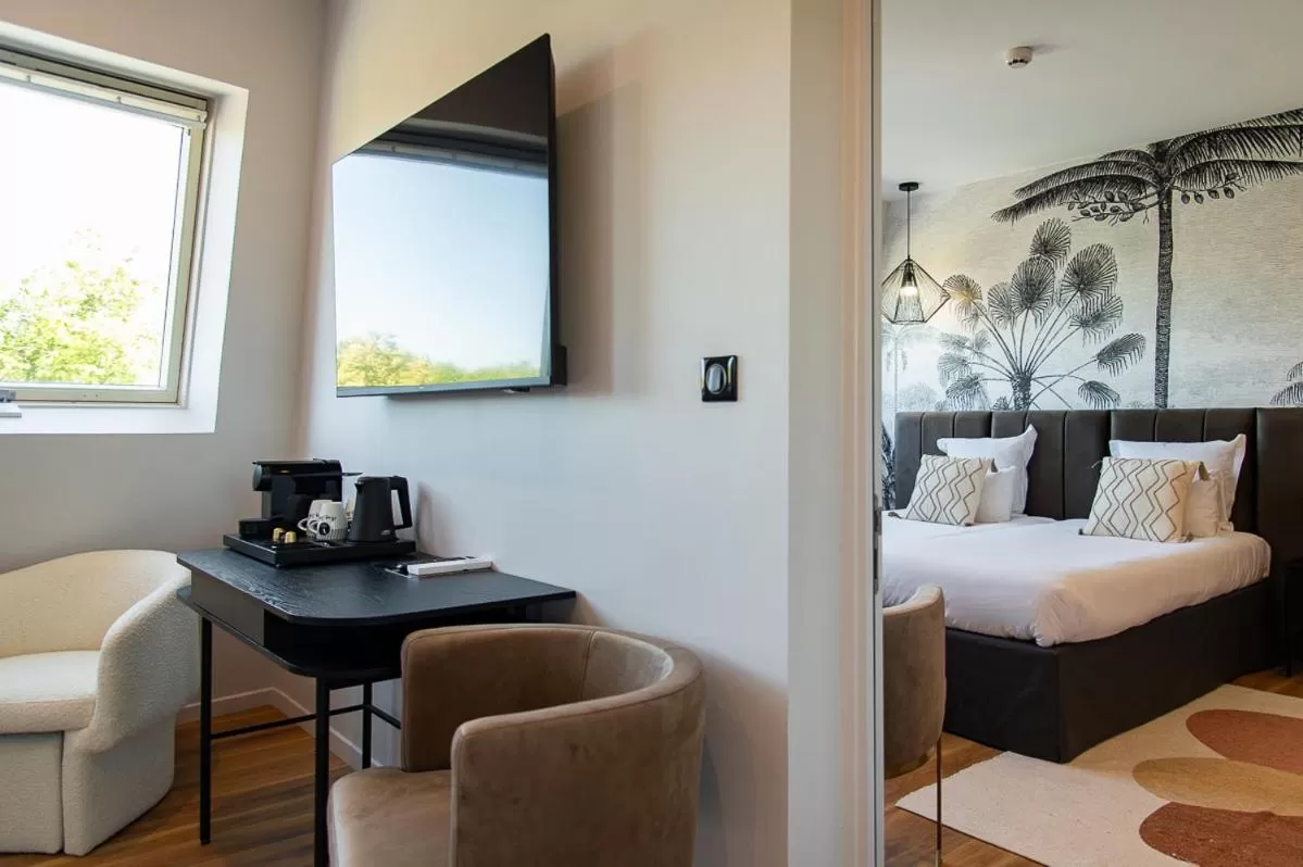 Bed in Hôtel Restaurant Vaillant Colmar Nord