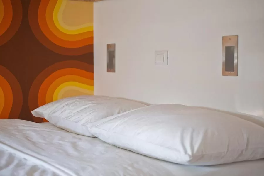 Decorative detail, Bed in Bit Center Hotel