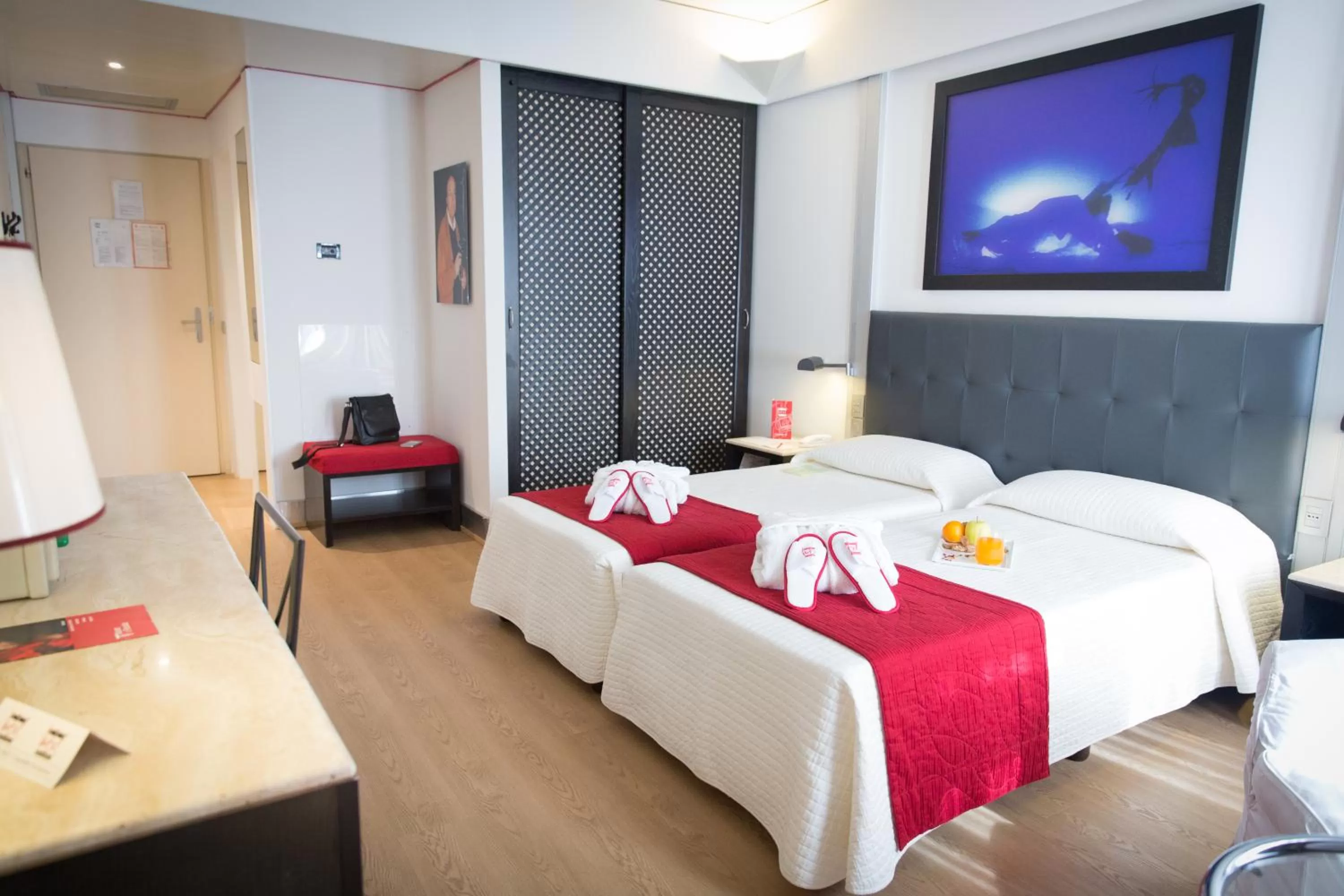 Bed in Art Hotel Museo