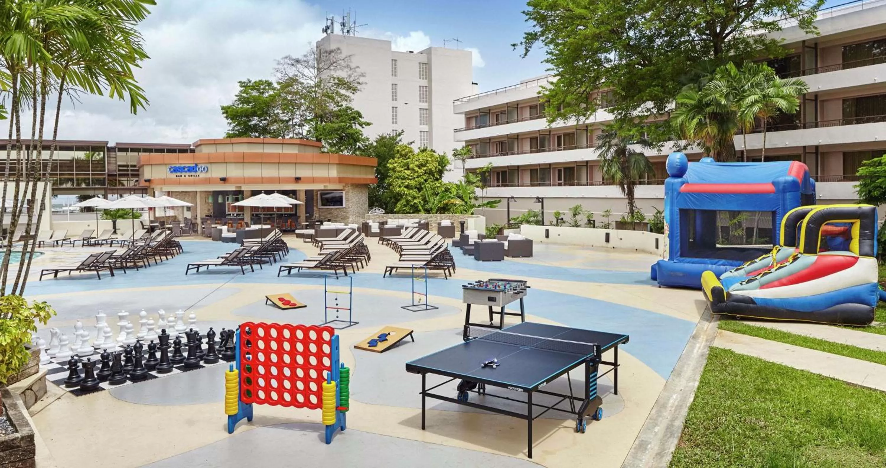 Pool view in Hilton Trinidad & Conference Centre