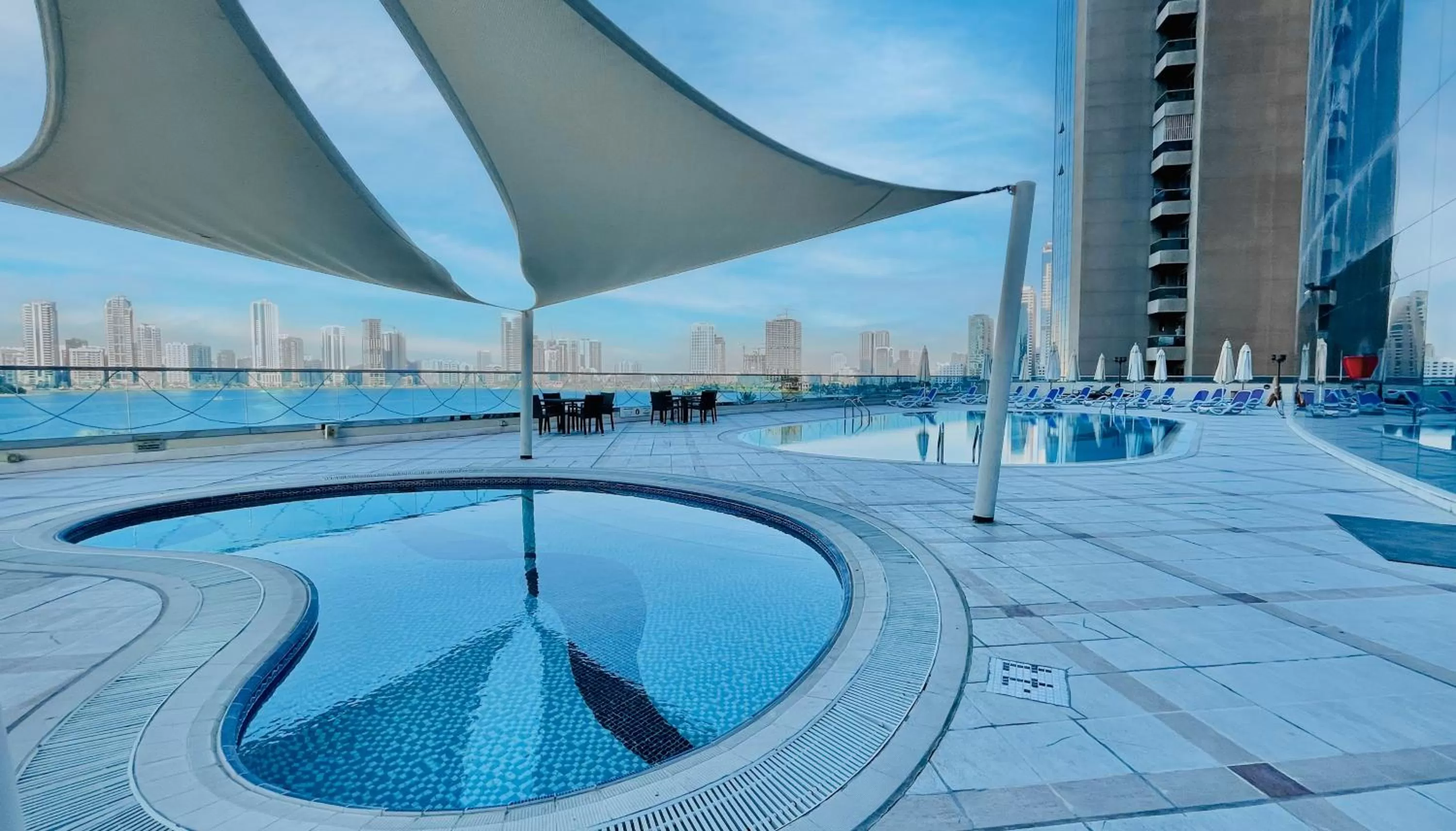 Pool view in Corniche Hotel Sharjah
