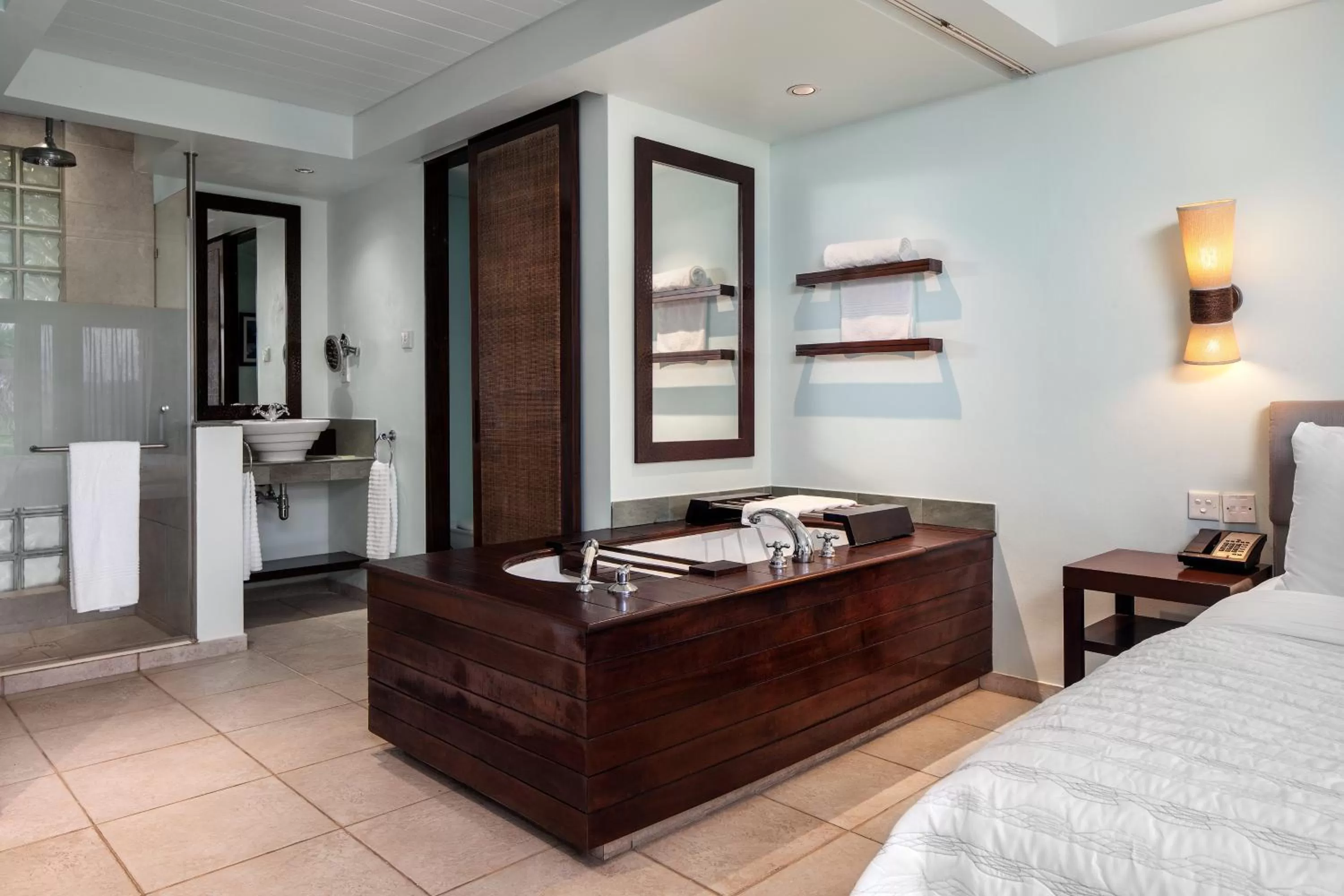 Bathroom in Fisherman's Cove Resort - closed for complete renovation - Visit our sister property STORY Seychelles for your stay
