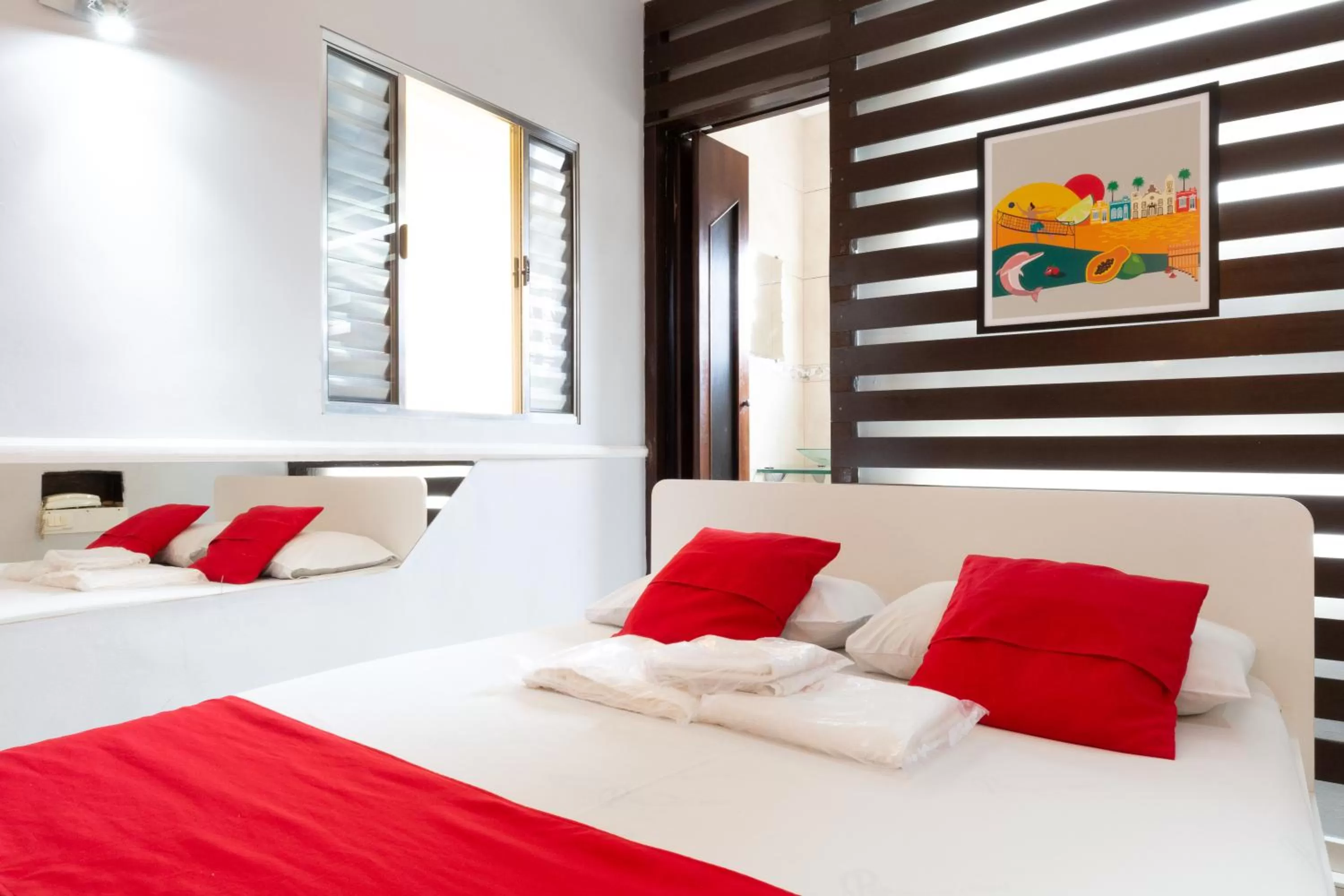 Bed in Hotel Anália Franco