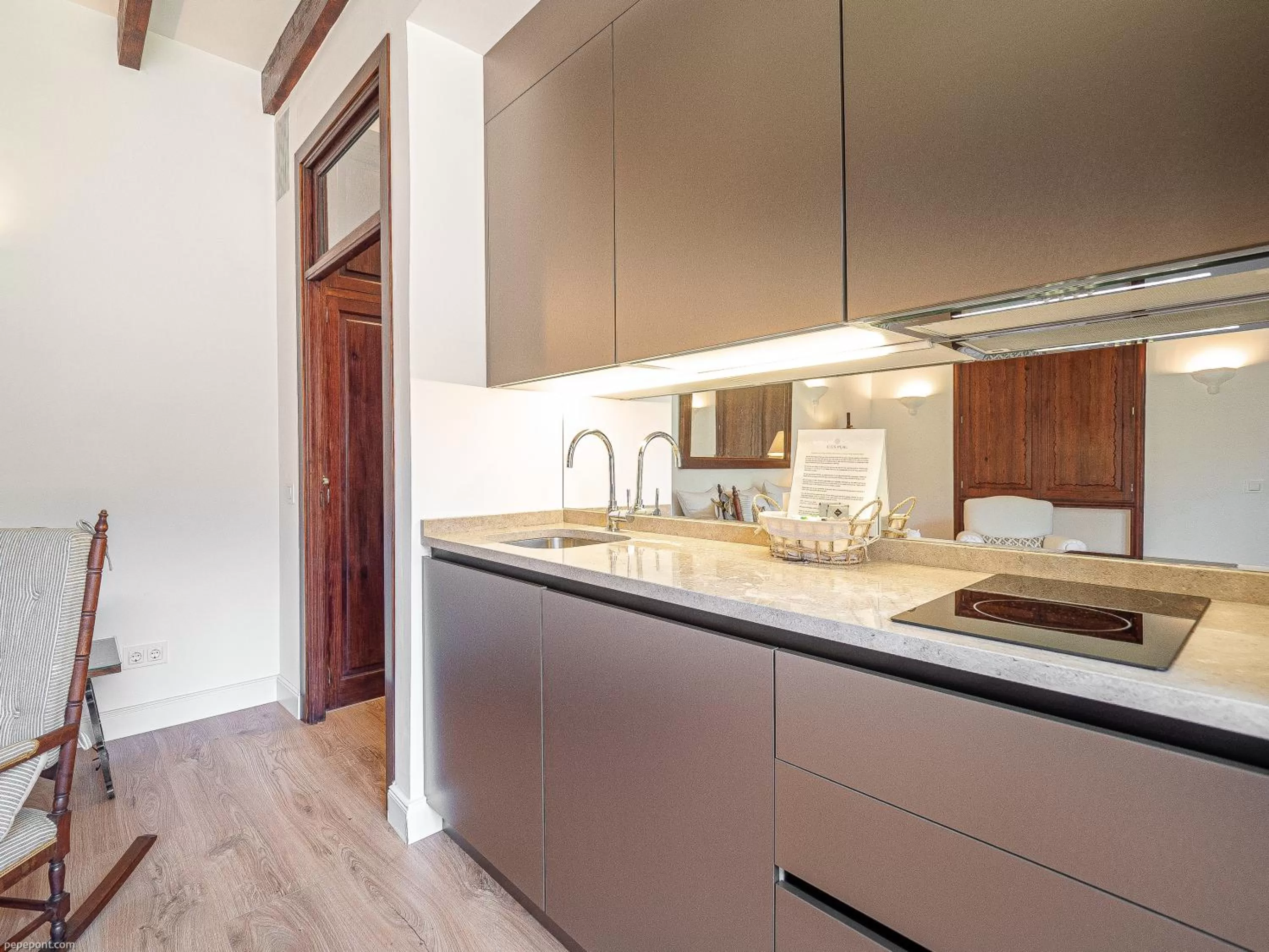 Kitchen or kitchenette in Ca'n Puig de Sòller