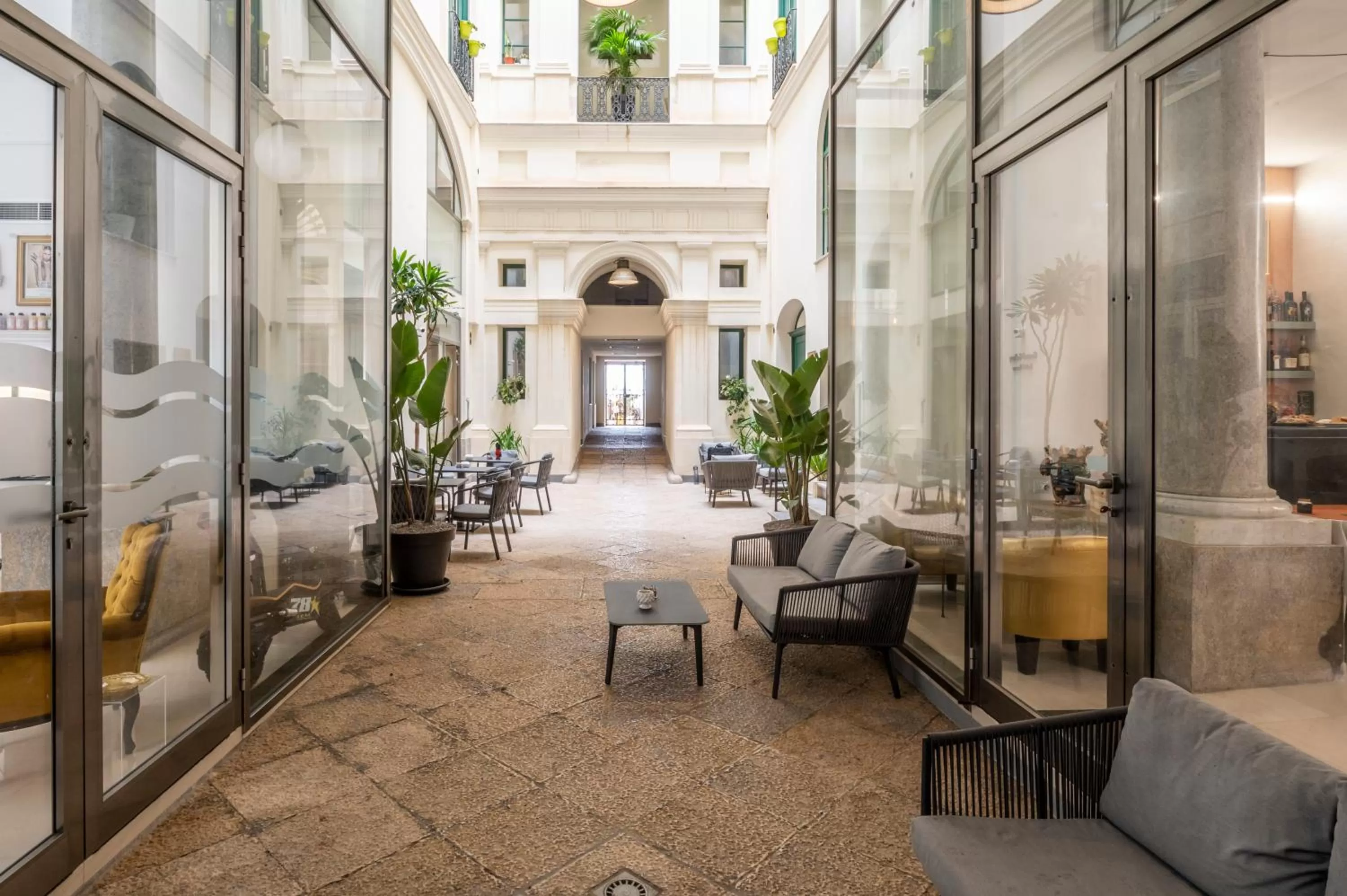 Patio in Central Gallery Rooms- Palazzo D'Ali' Staiti XIX