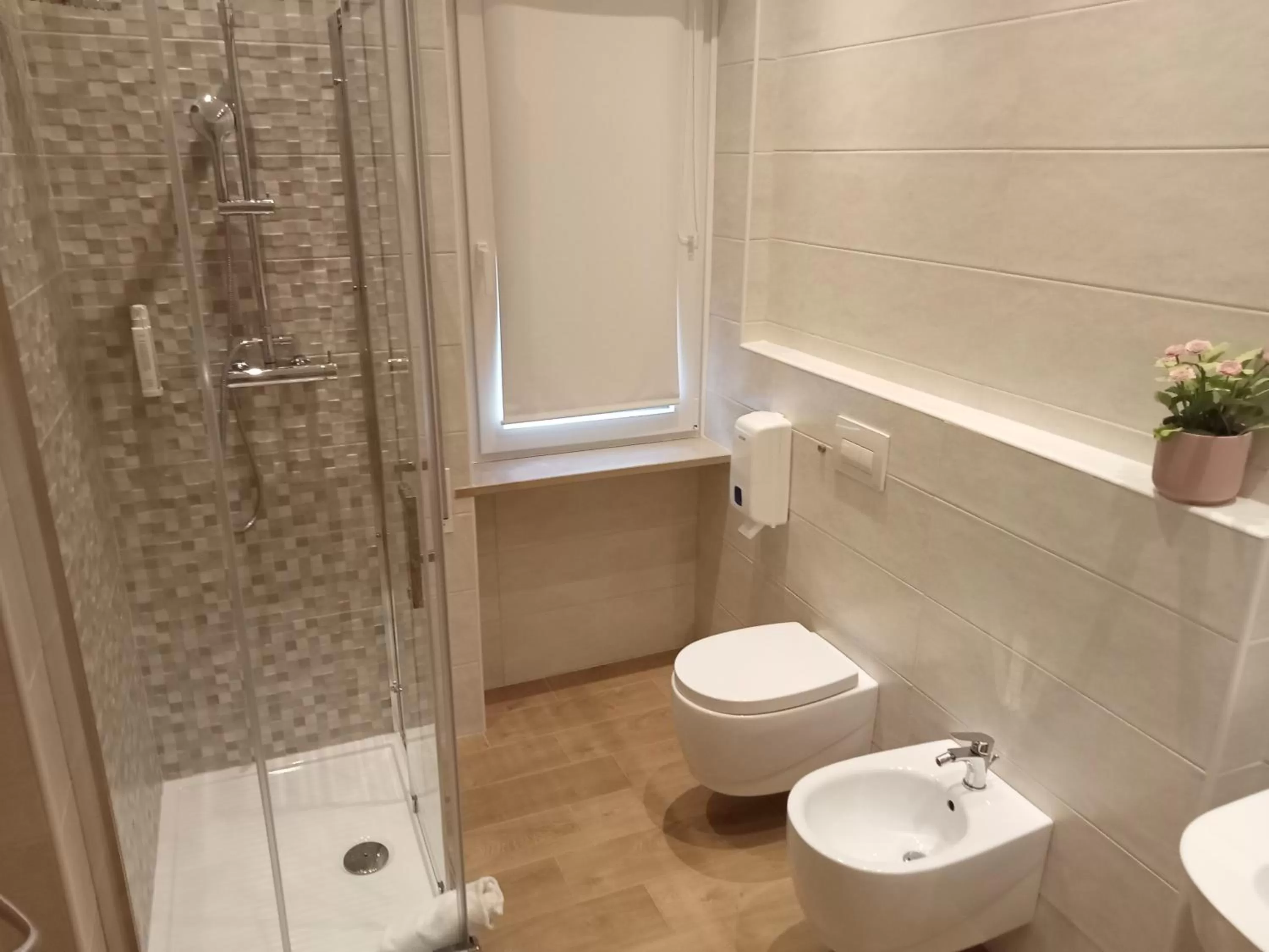 Shower in Hotel Porta Rivera