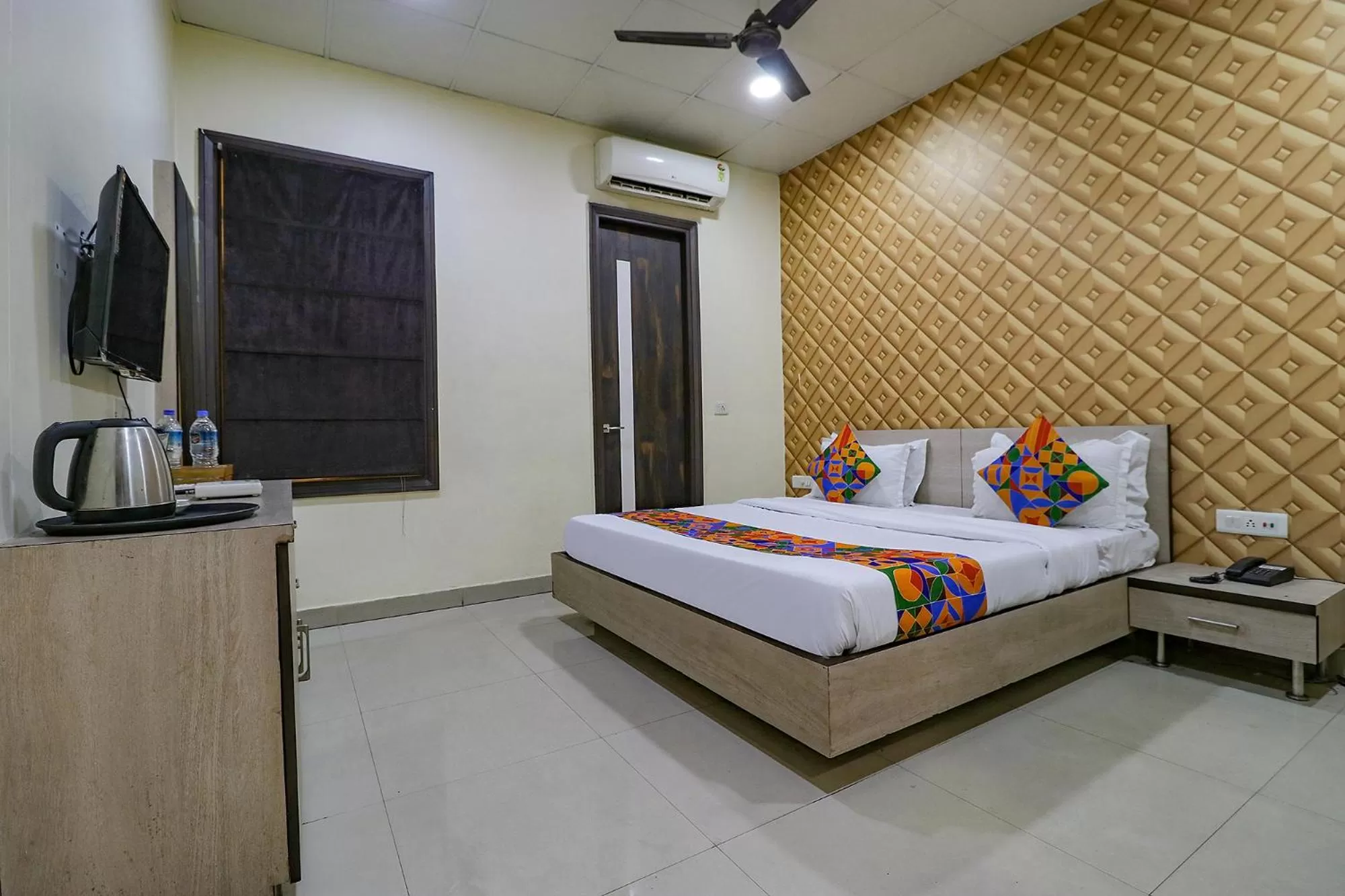 TV and multimedia, Bed in FabHotel Heaven Agya Ludhiana