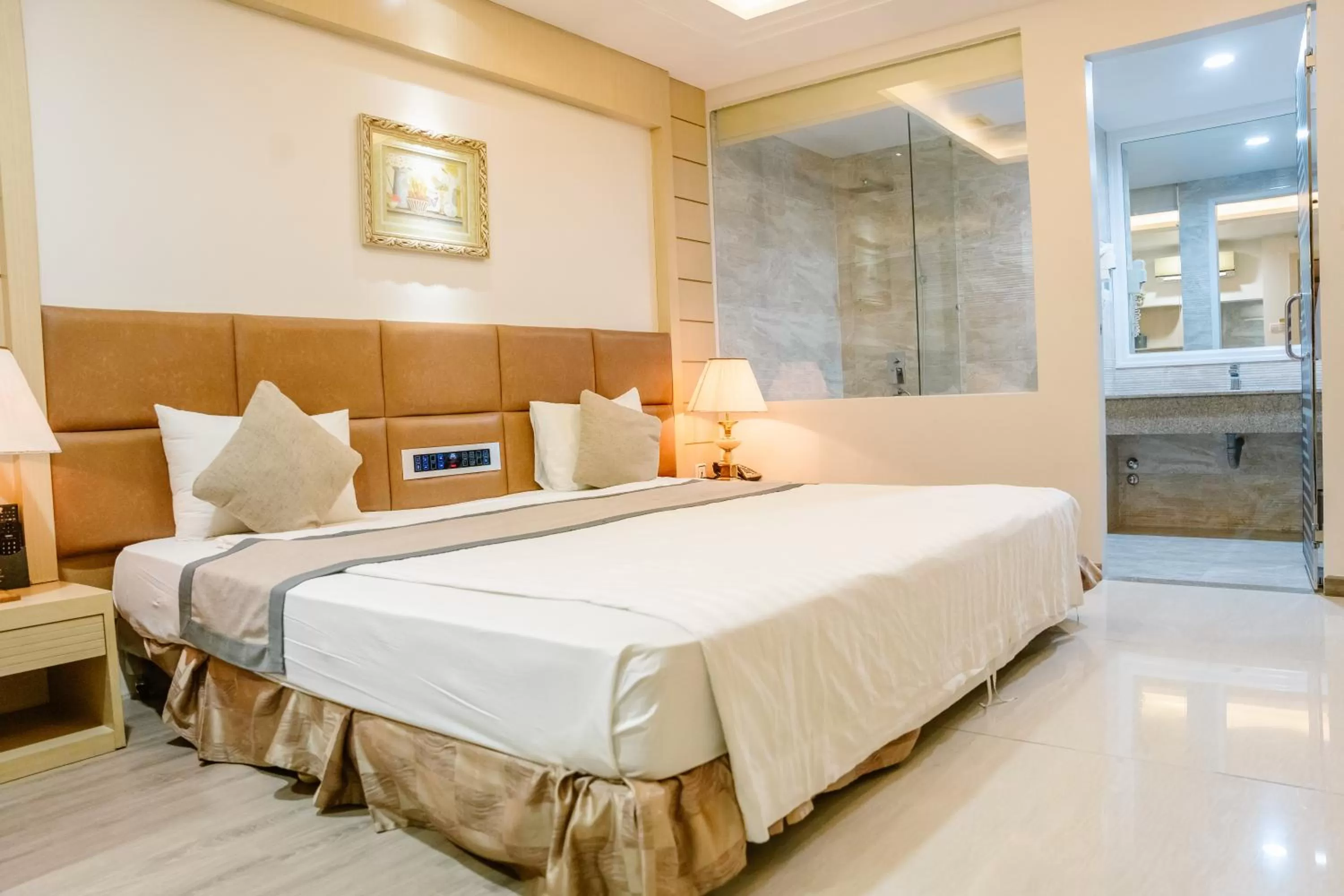 Bed in Holiday One Can Tho Hotel