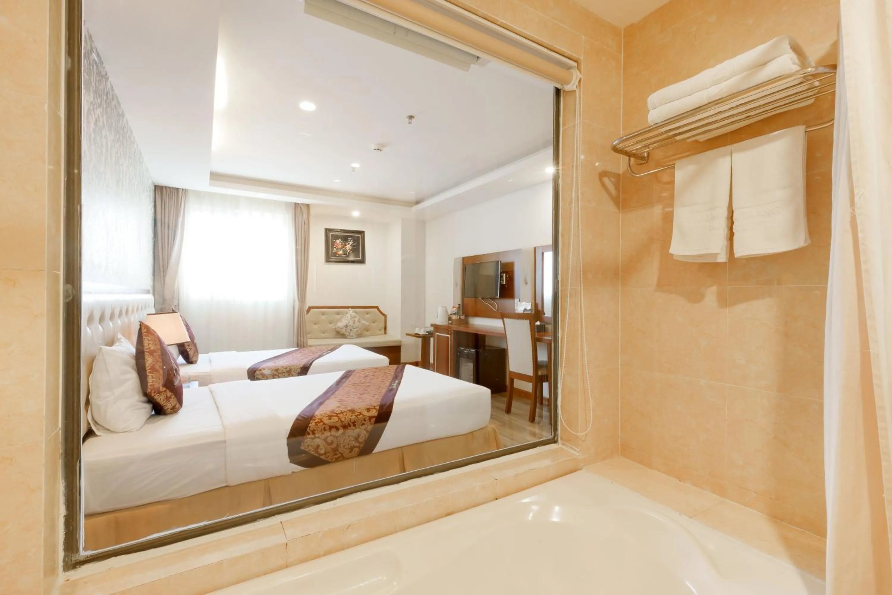 Bathroom, Bed in Paris Luxury Hotel & Apartment Nha Trang