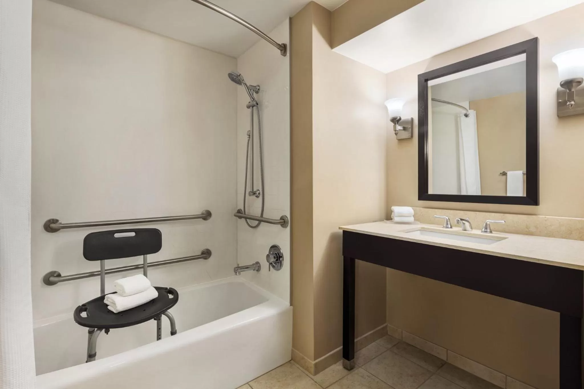 Bathroom in Crowne Plaza Cleveland at Playhouse Square by IHG