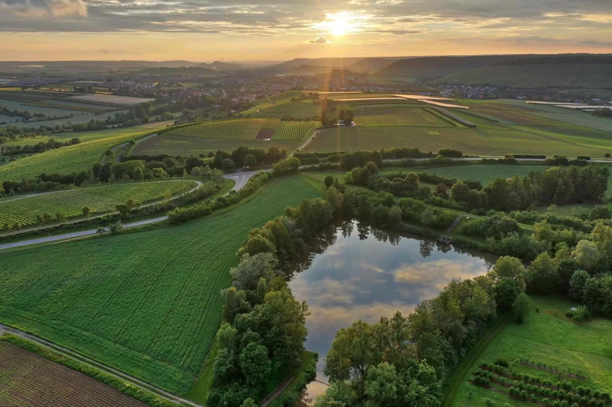 Natural landscape, Bird's-eye View in Hotel Hohenloher Tor