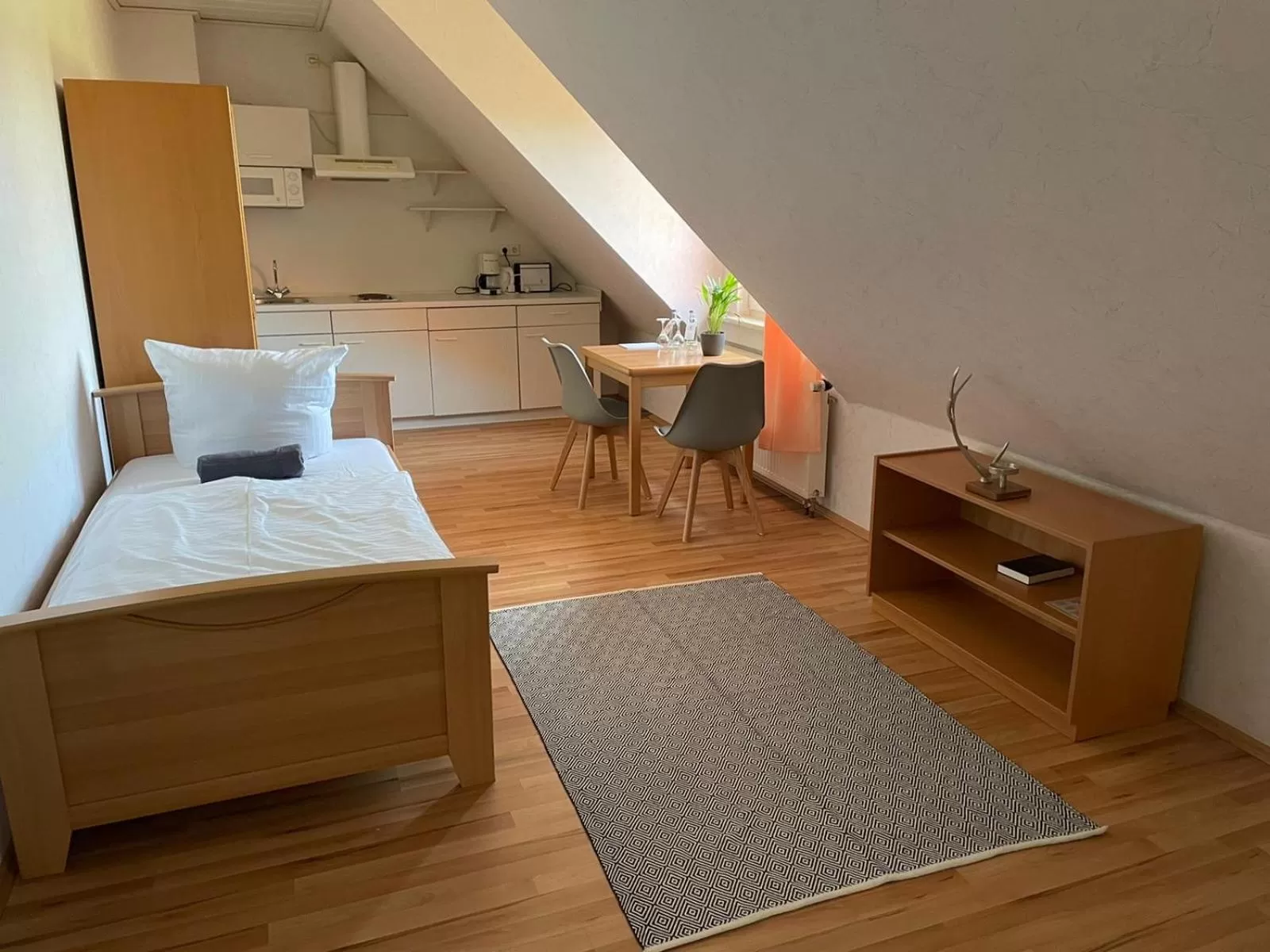 Bed in Hotel Rehkitz