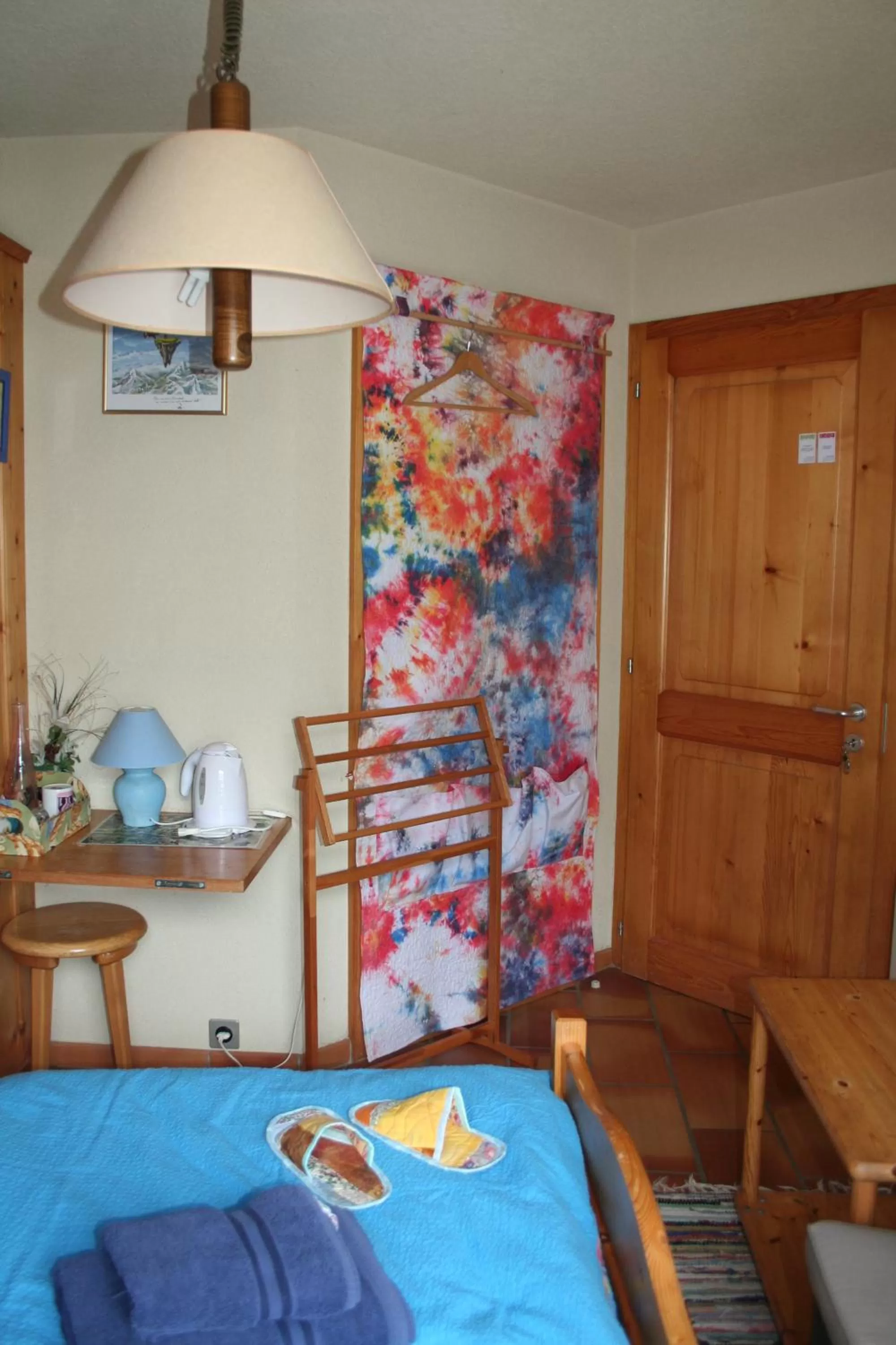 Bed in BnB Claudy et Elizabeth Michellod-Dutheil