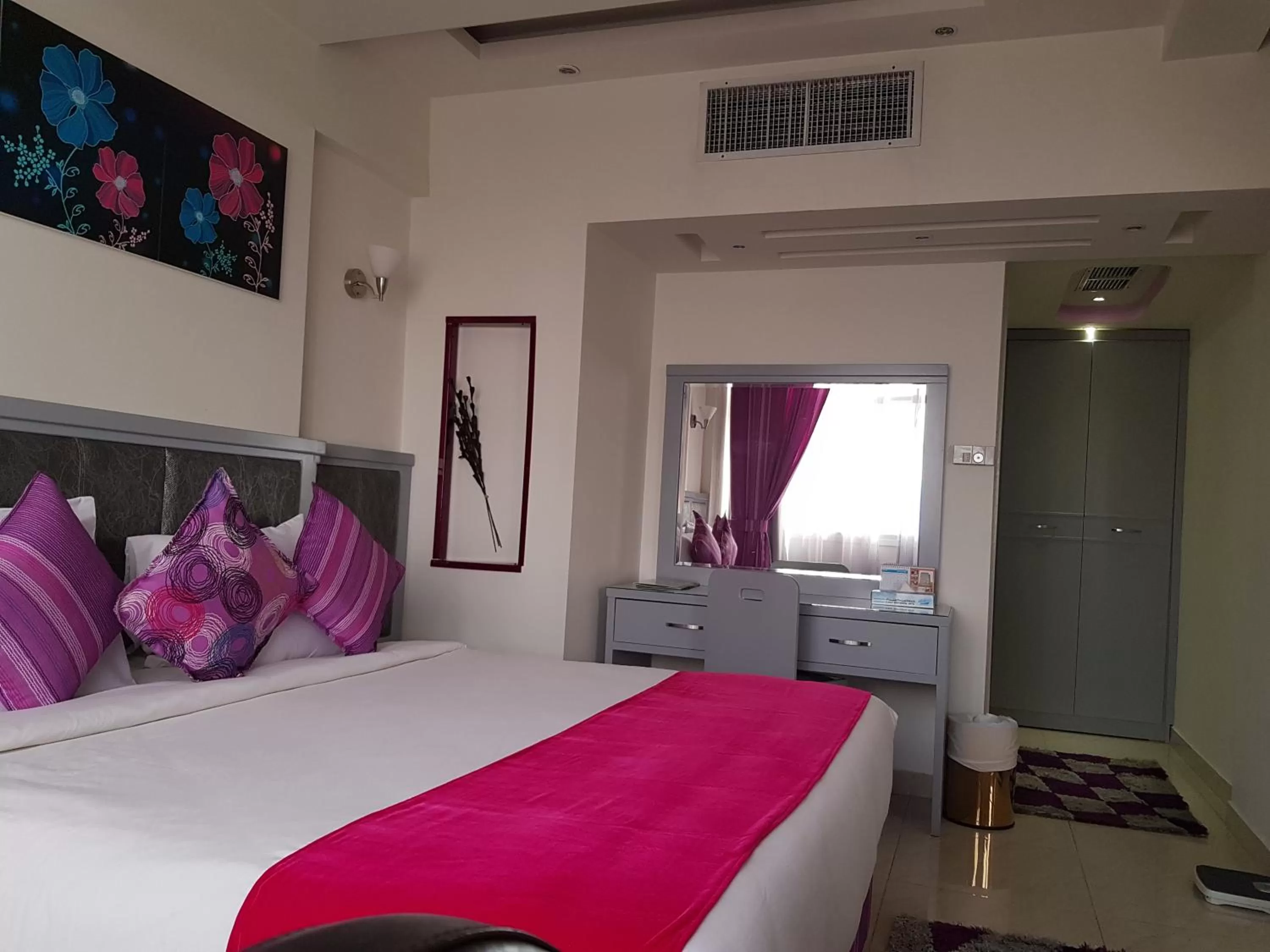 Bed in Kuwait Continental Hotel