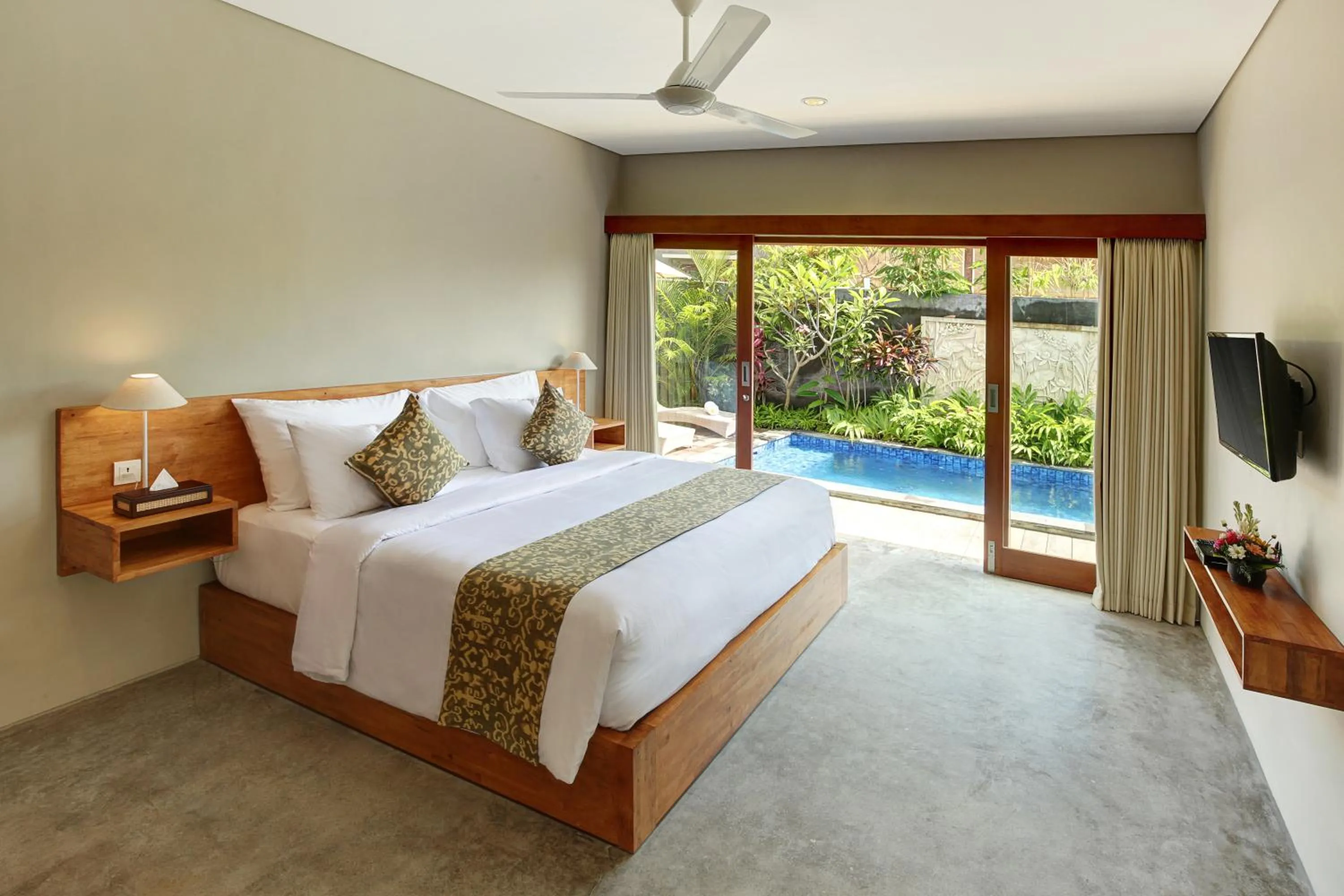 Bedroom, Bed in Sativa Villas Ubud with Private Pool