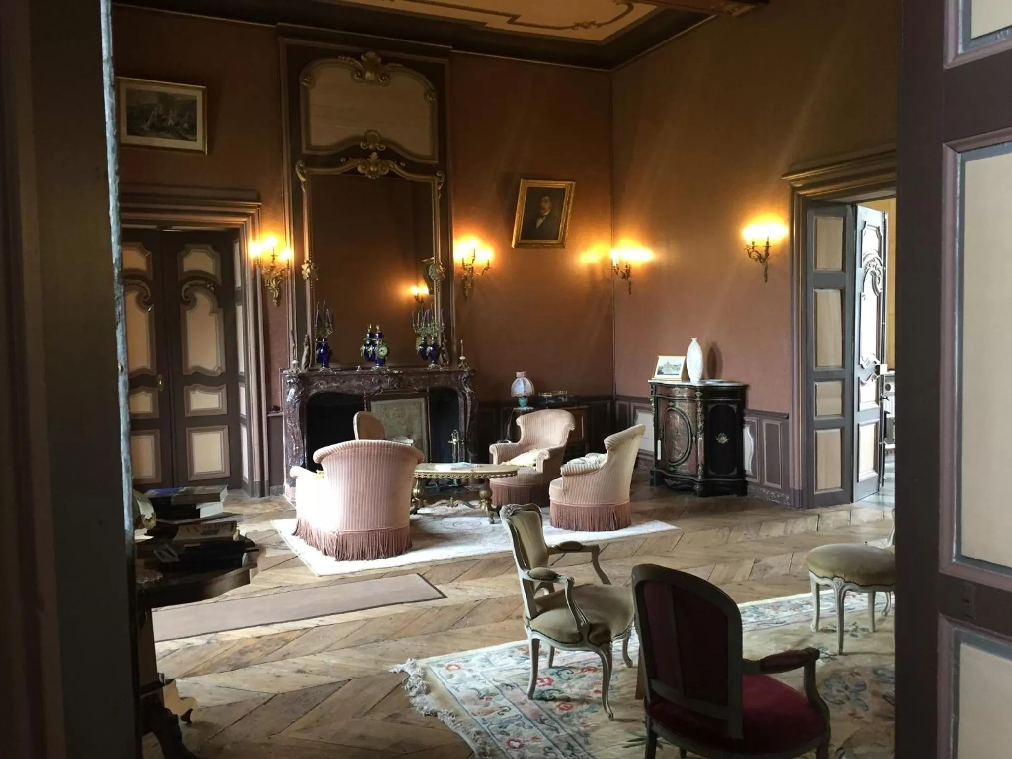 Living room in Château de Couin