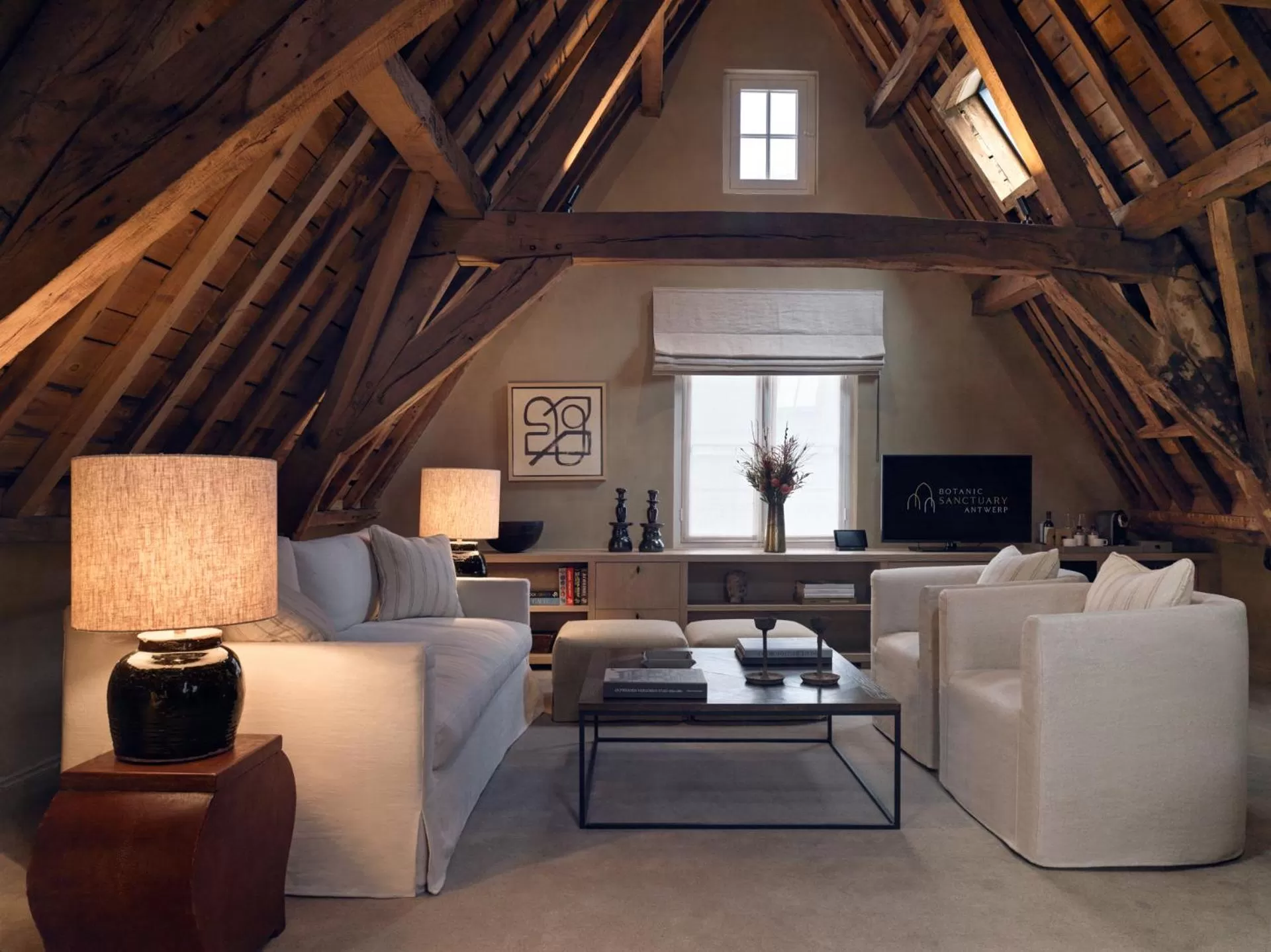 Seating area in Botanic Sanctuary Antwerp - The Leading Hotels of the World