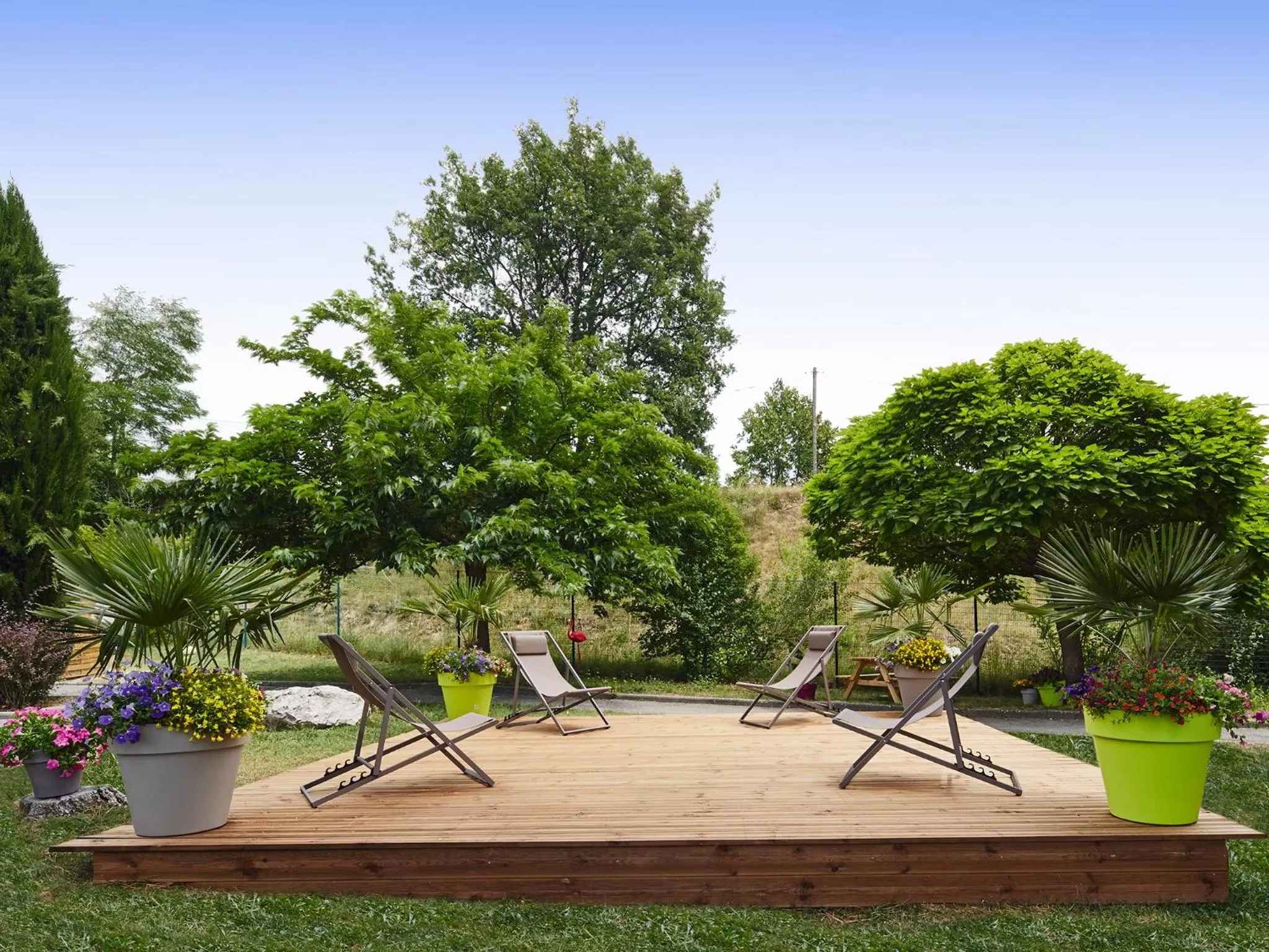 Patio in Kyriad Digne-Les-Bains