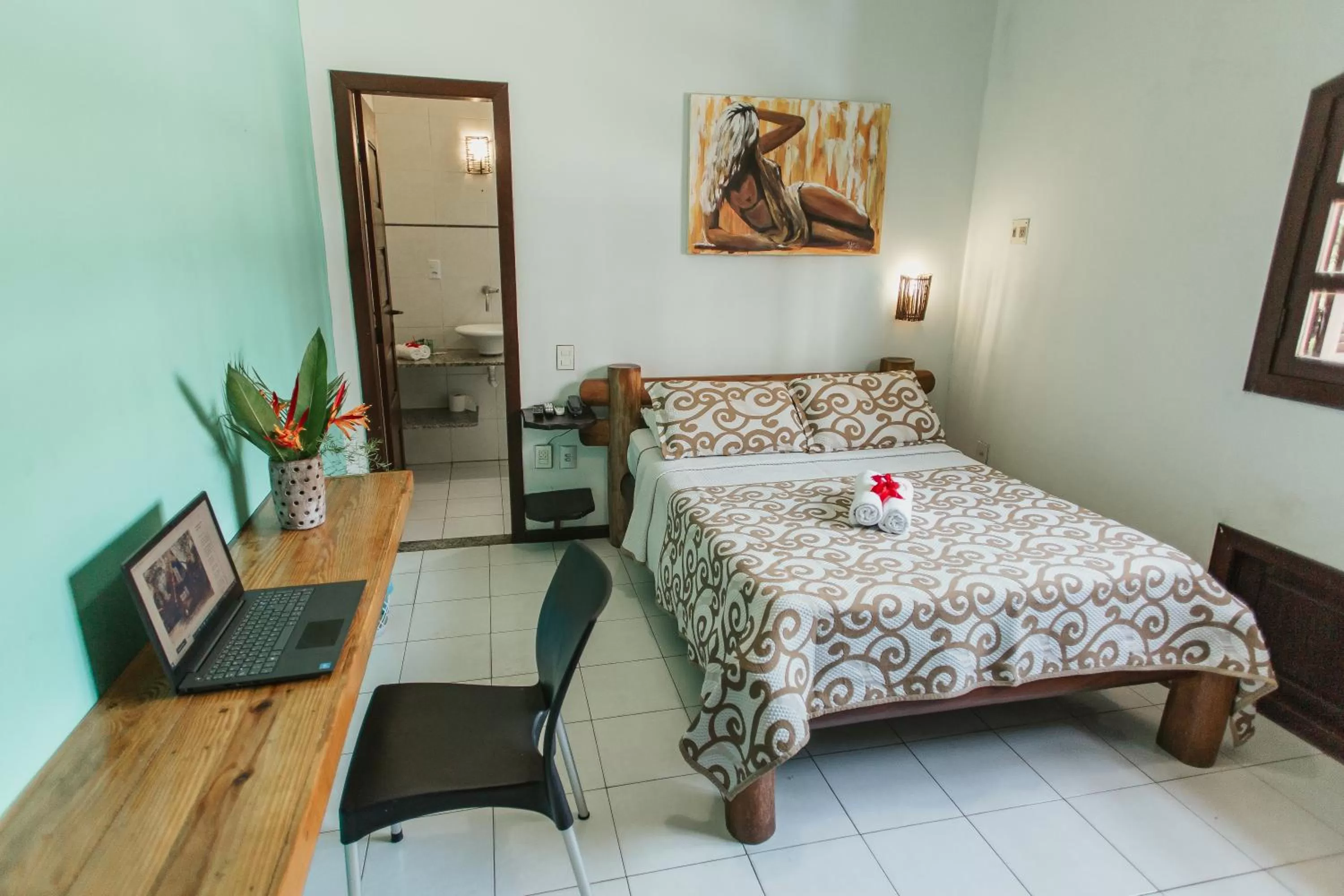 Bed in Chalet Suisse