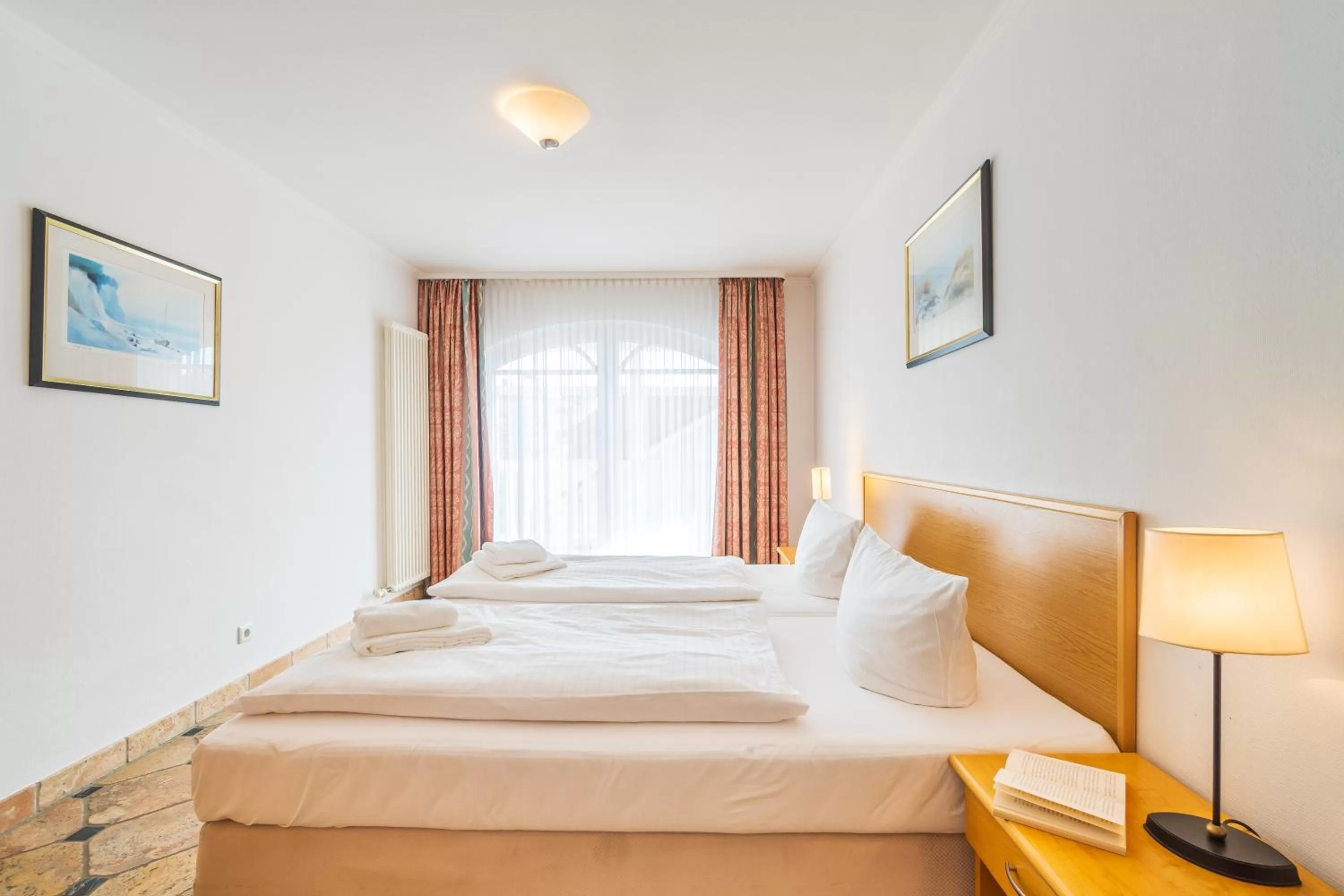 Bedroom, Bed in Strandhaus Belvedere