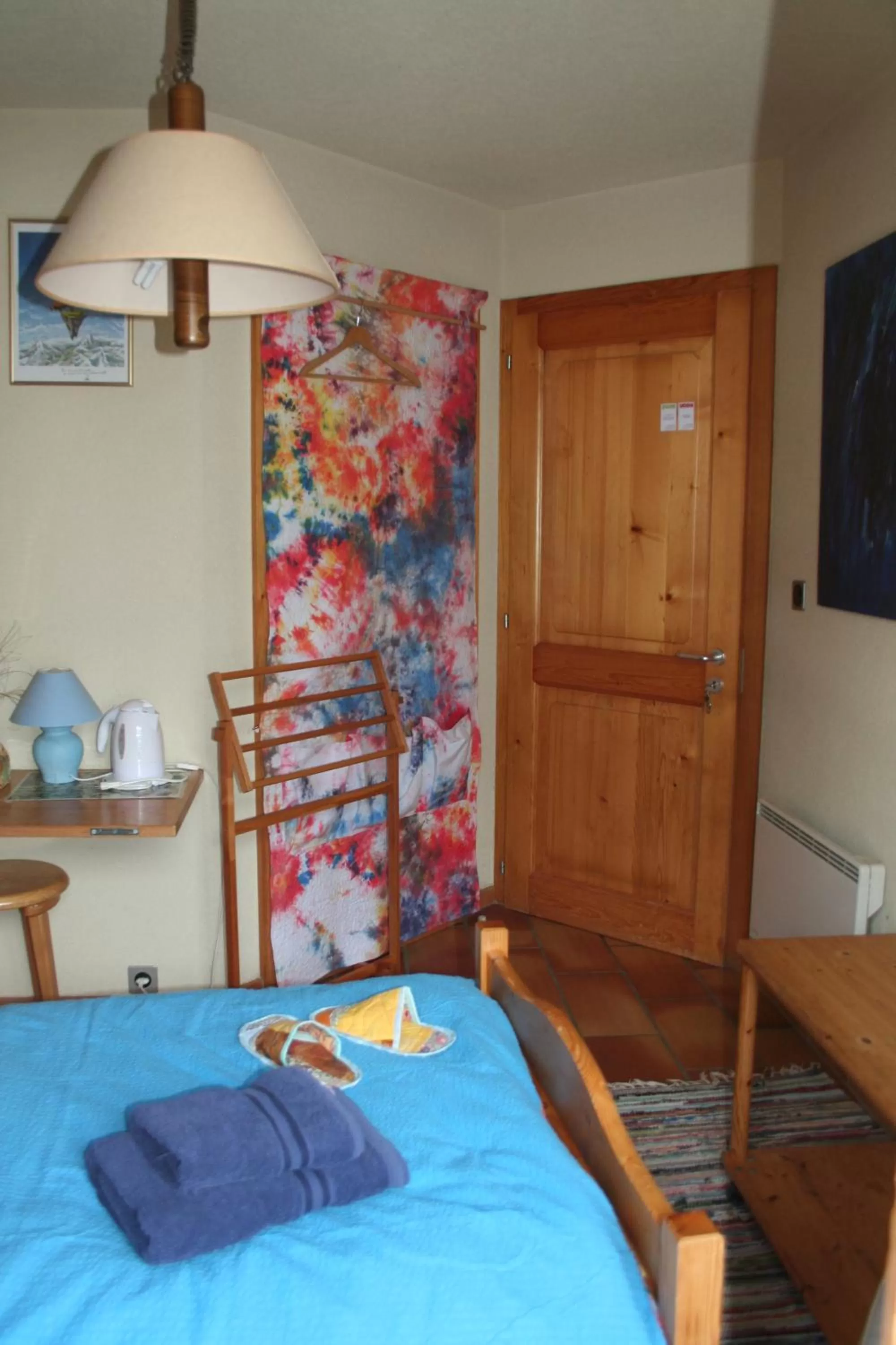 Bed in BnB Claudy et Elizabeth Michellod-Dutheil