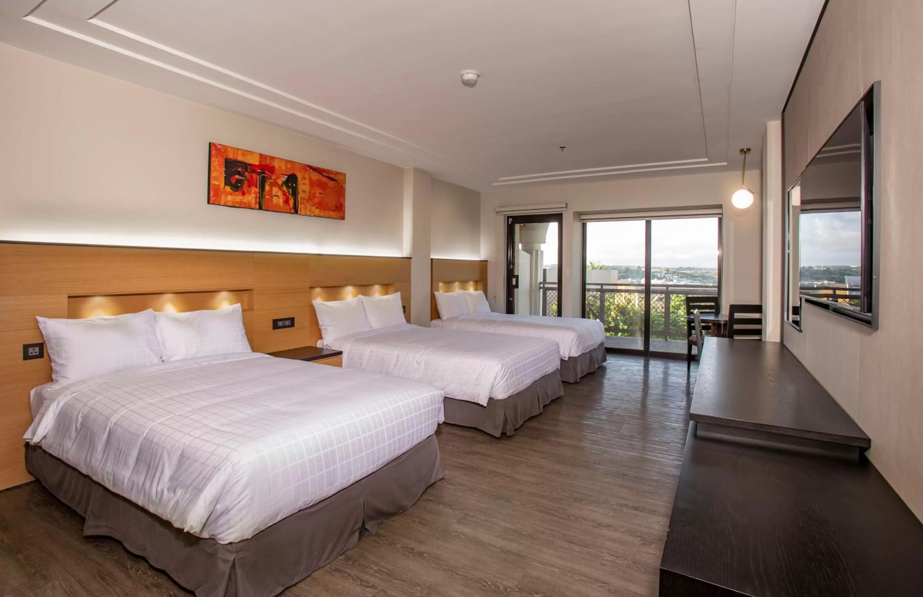 Bed in The Bayview Hotel Guam