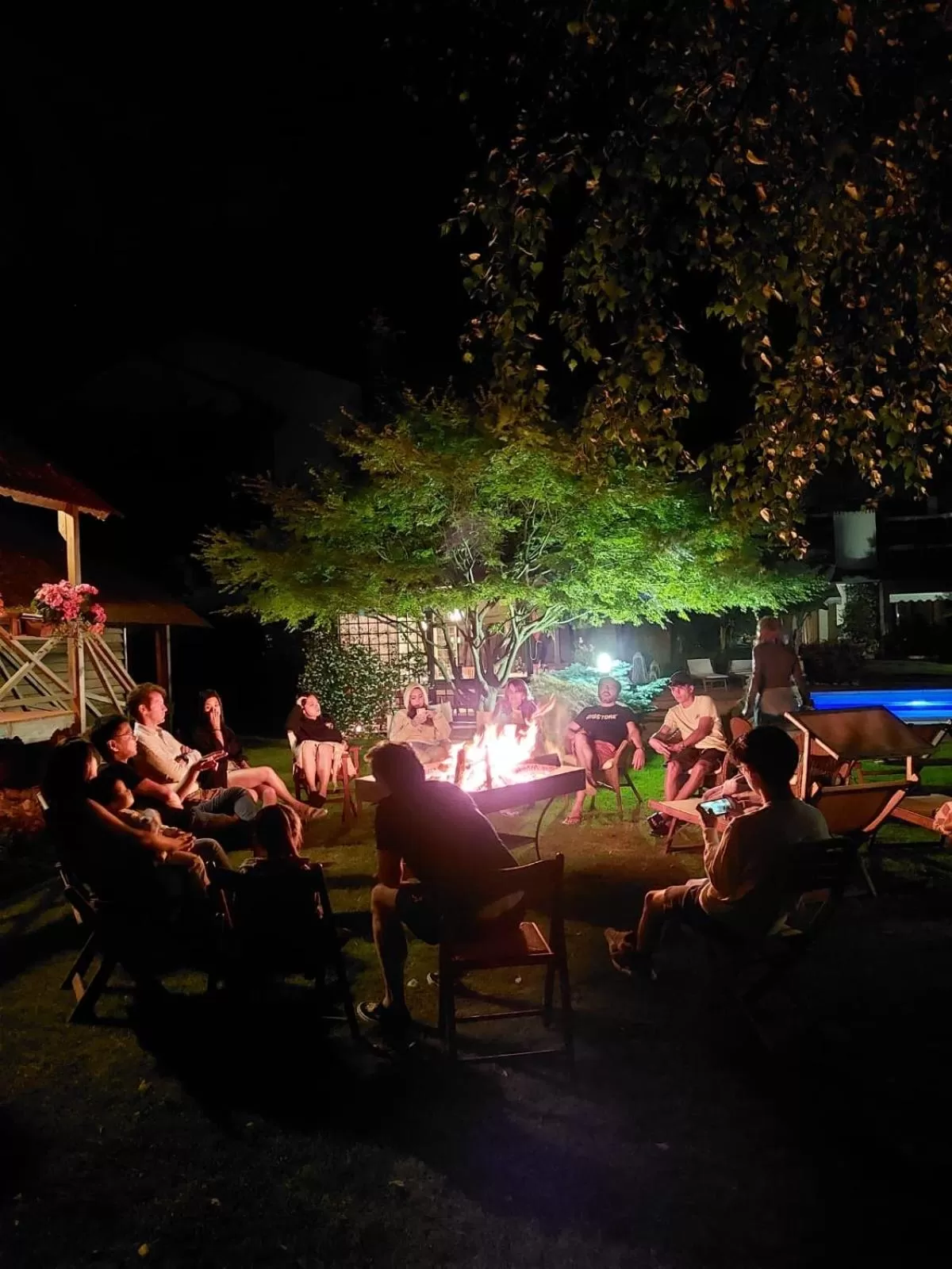 group of guests in La Pergola B&B