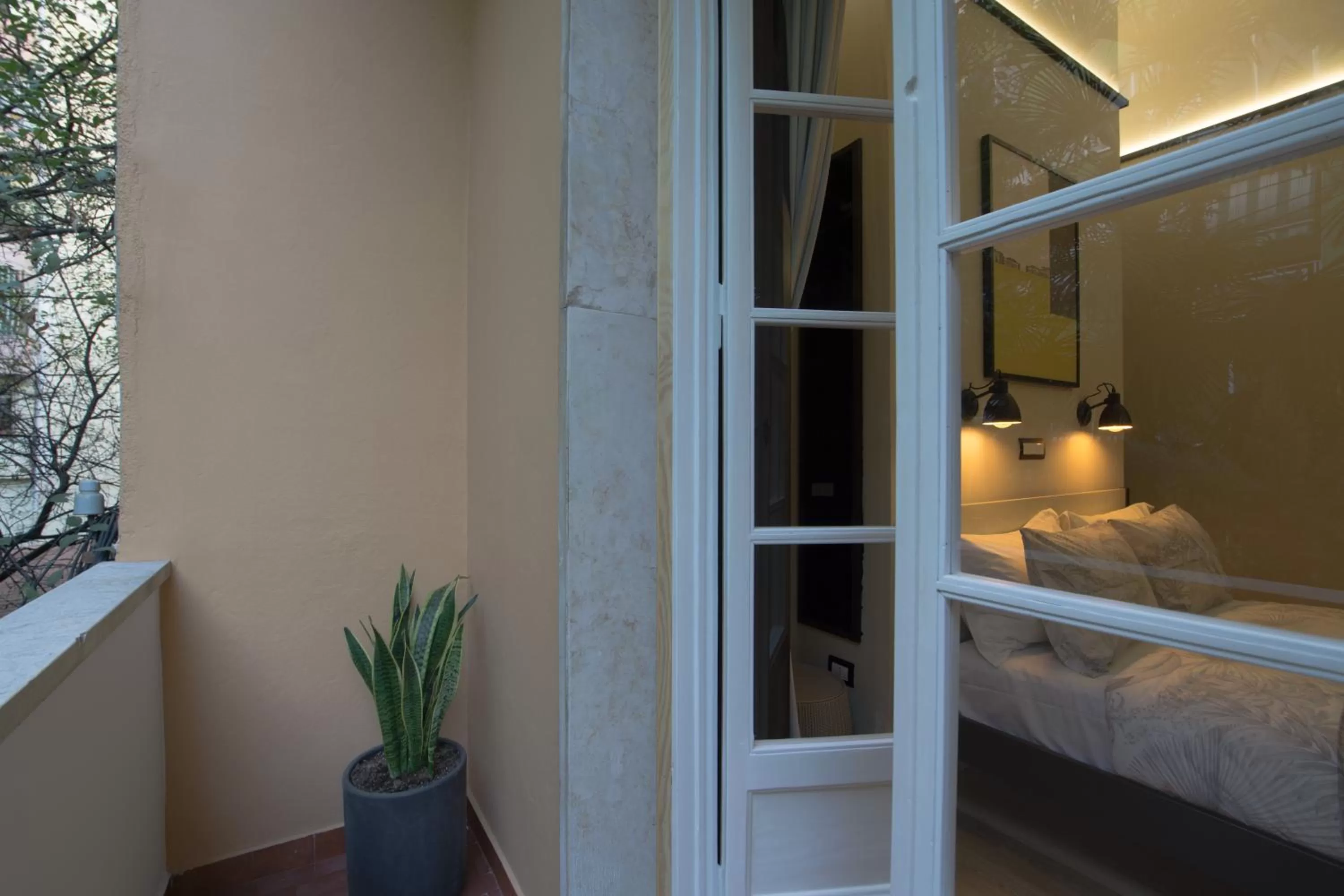 Patio, Bed in Destil B&B