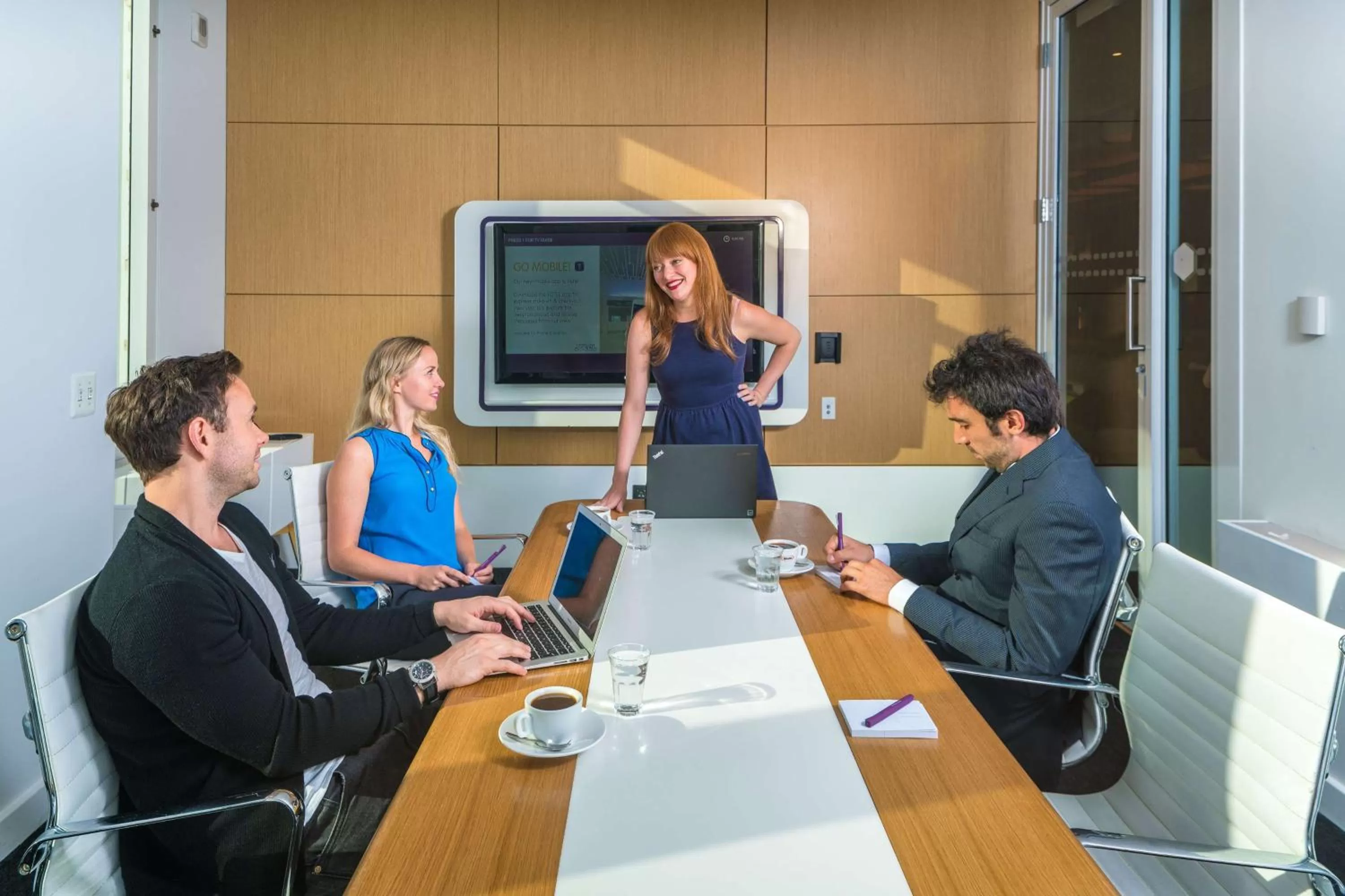 People in YOTEL New York Times Square