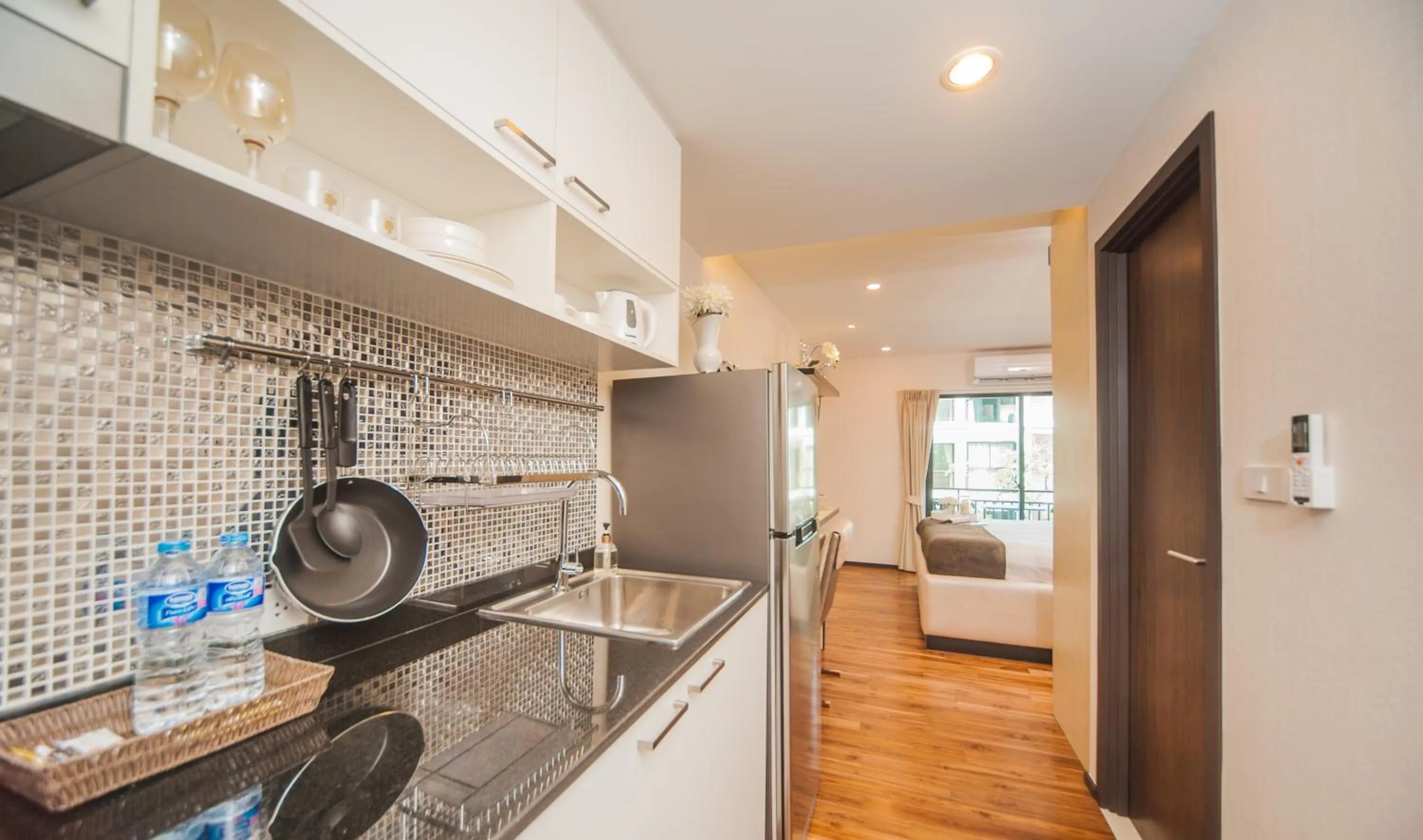 Kitchen or kitchenette in The Title KR Beach Condotel Rawai Beach