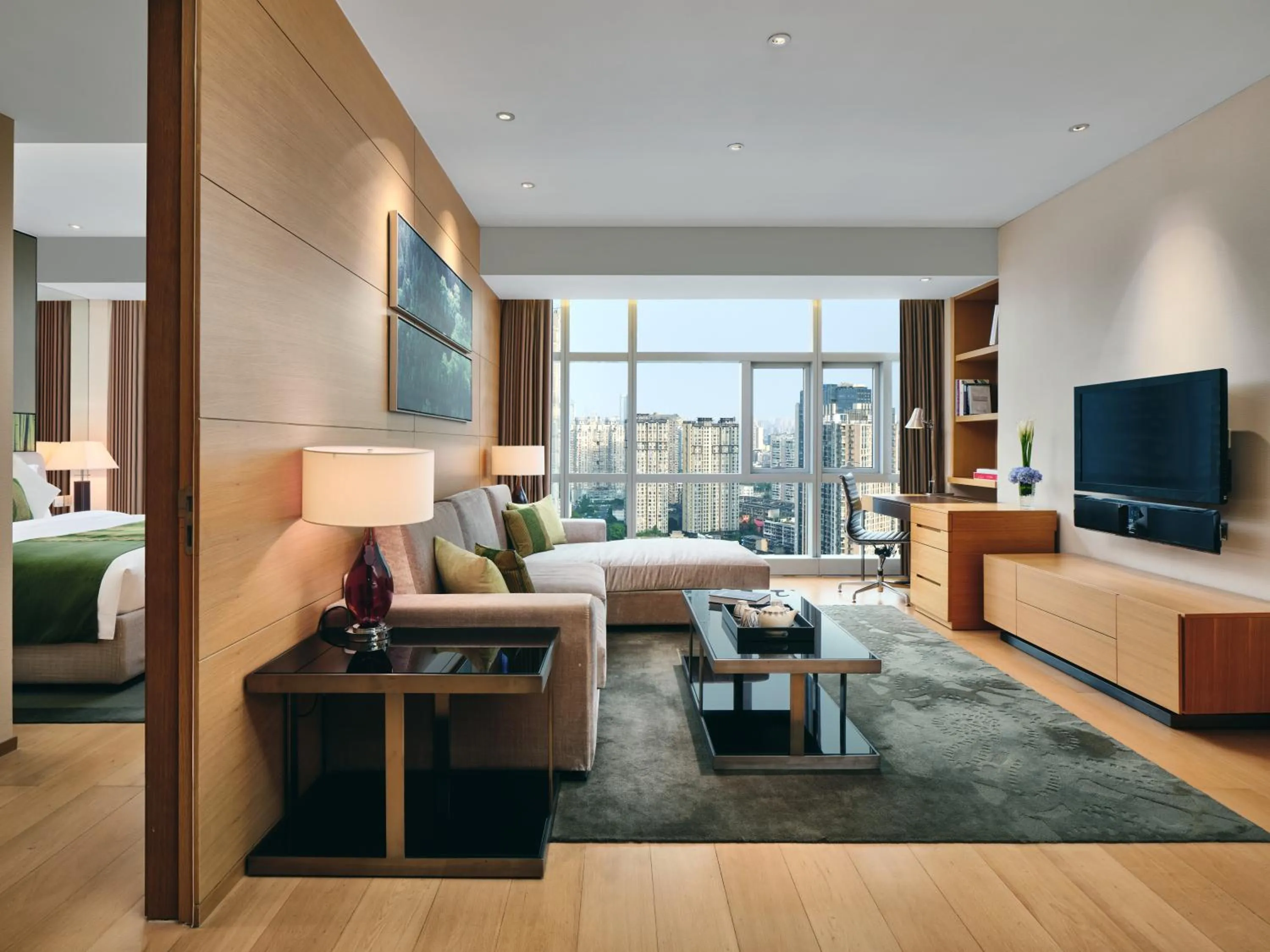 Living room, Seating Area in Intercontinental Residences Chengdu City Center