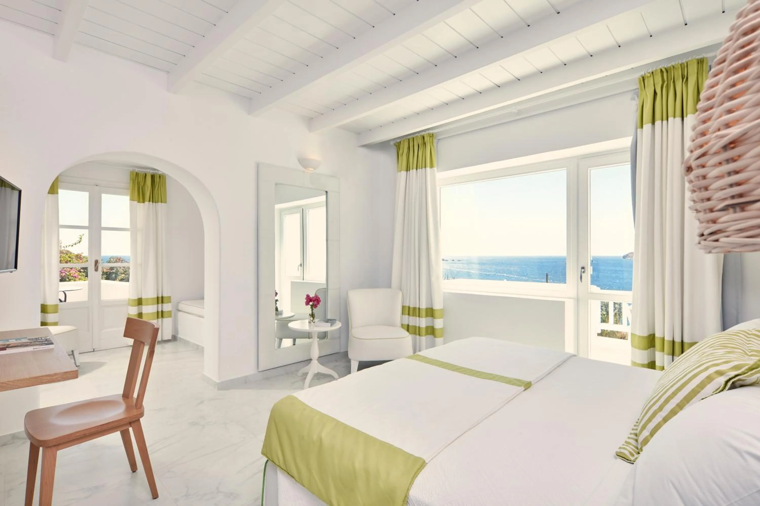 Balcony/Terrace, Bed in Archipelagos Hotel - Small Luxury Hotels of the World