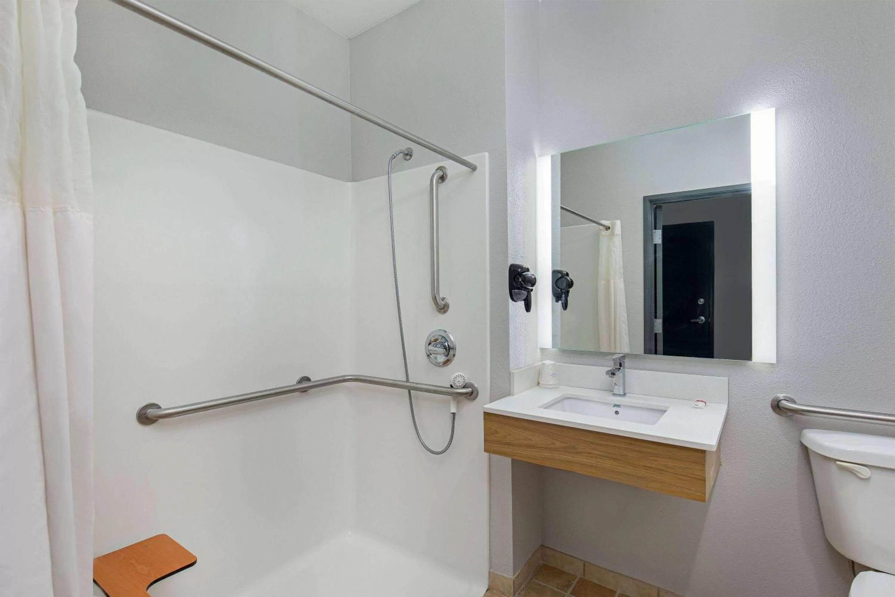 Shower in Microtel Inn & Suites by Wyndham Manchester - Newly Renovated