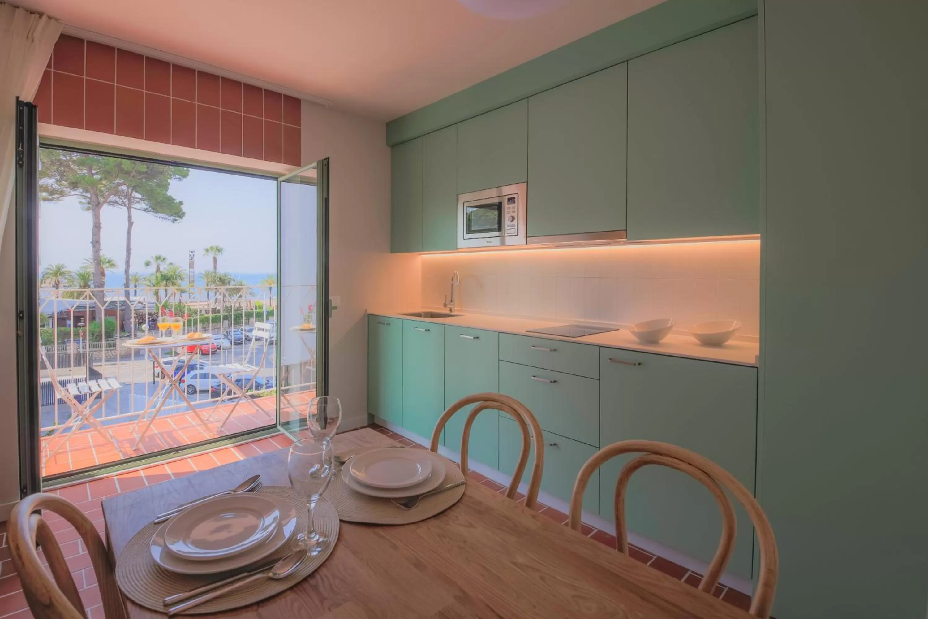 Kitchen or kitchenette in Terra Aurea Aparthotel