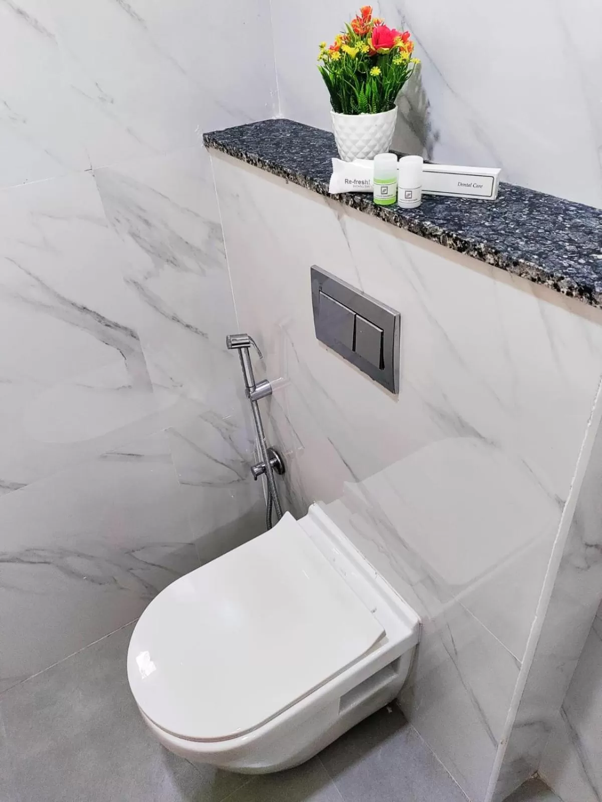 Bathroom in Keerthis Royal Suites - Hotel Near Kempegowda International Airport