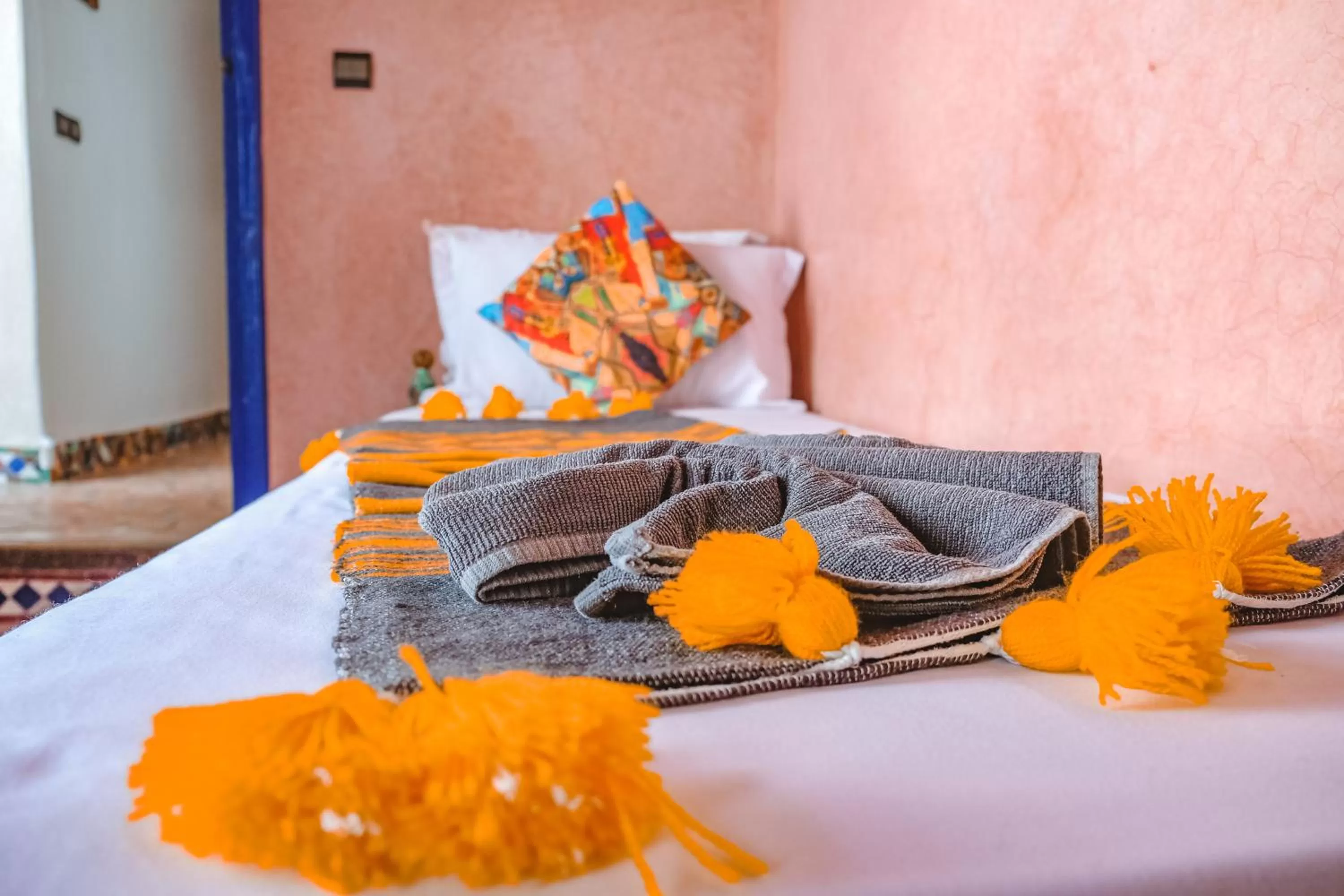 Bed in Héritage Lalla Aicha et SPA