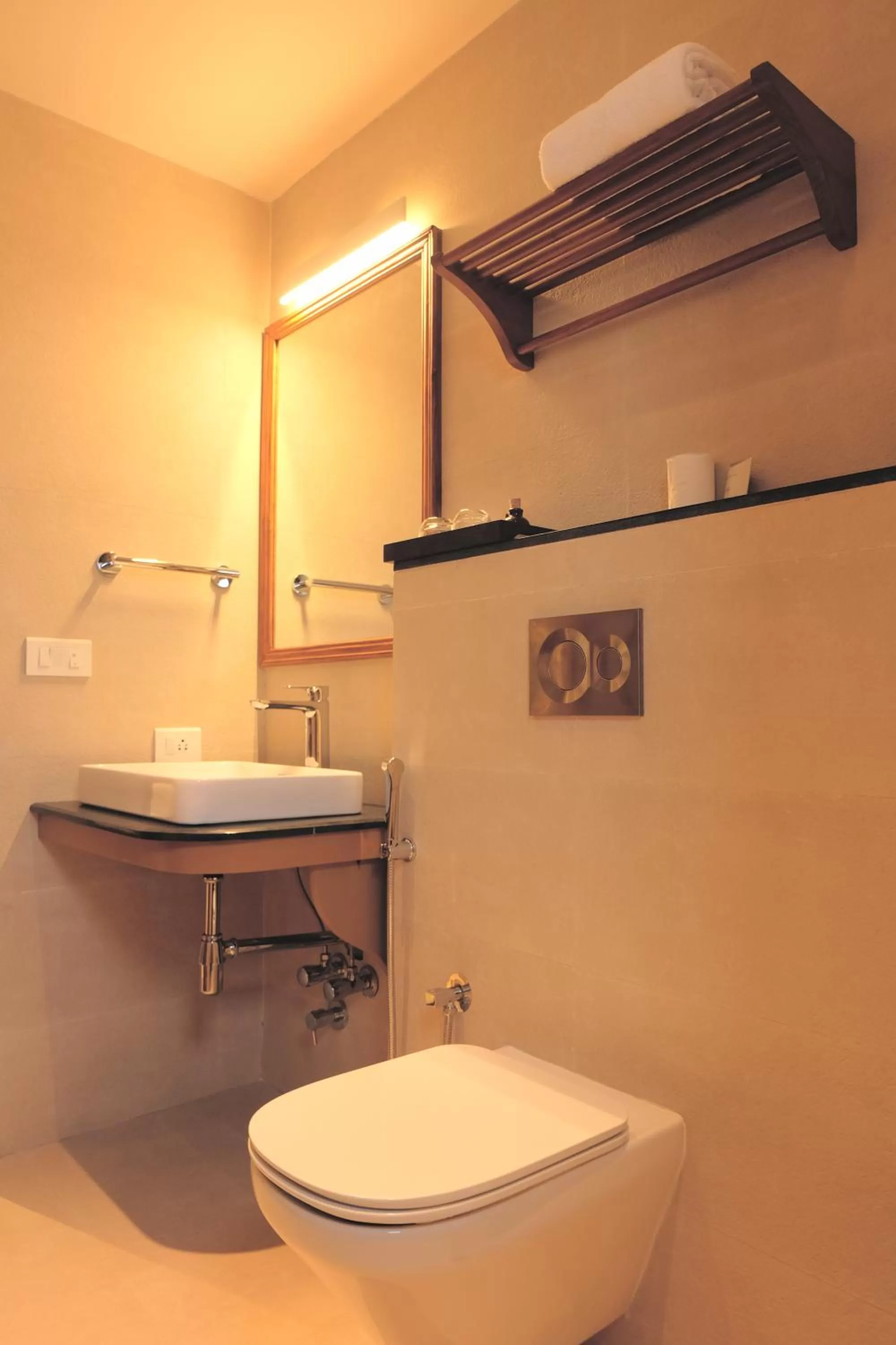 Bathroom in Rockholm at the Light House Beach