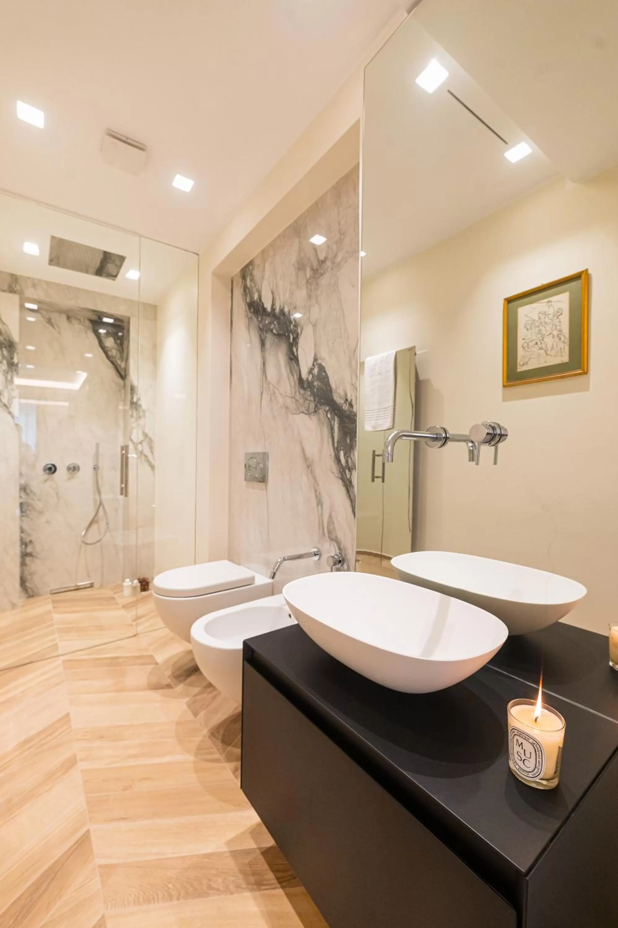 Shower in Naxi Suites