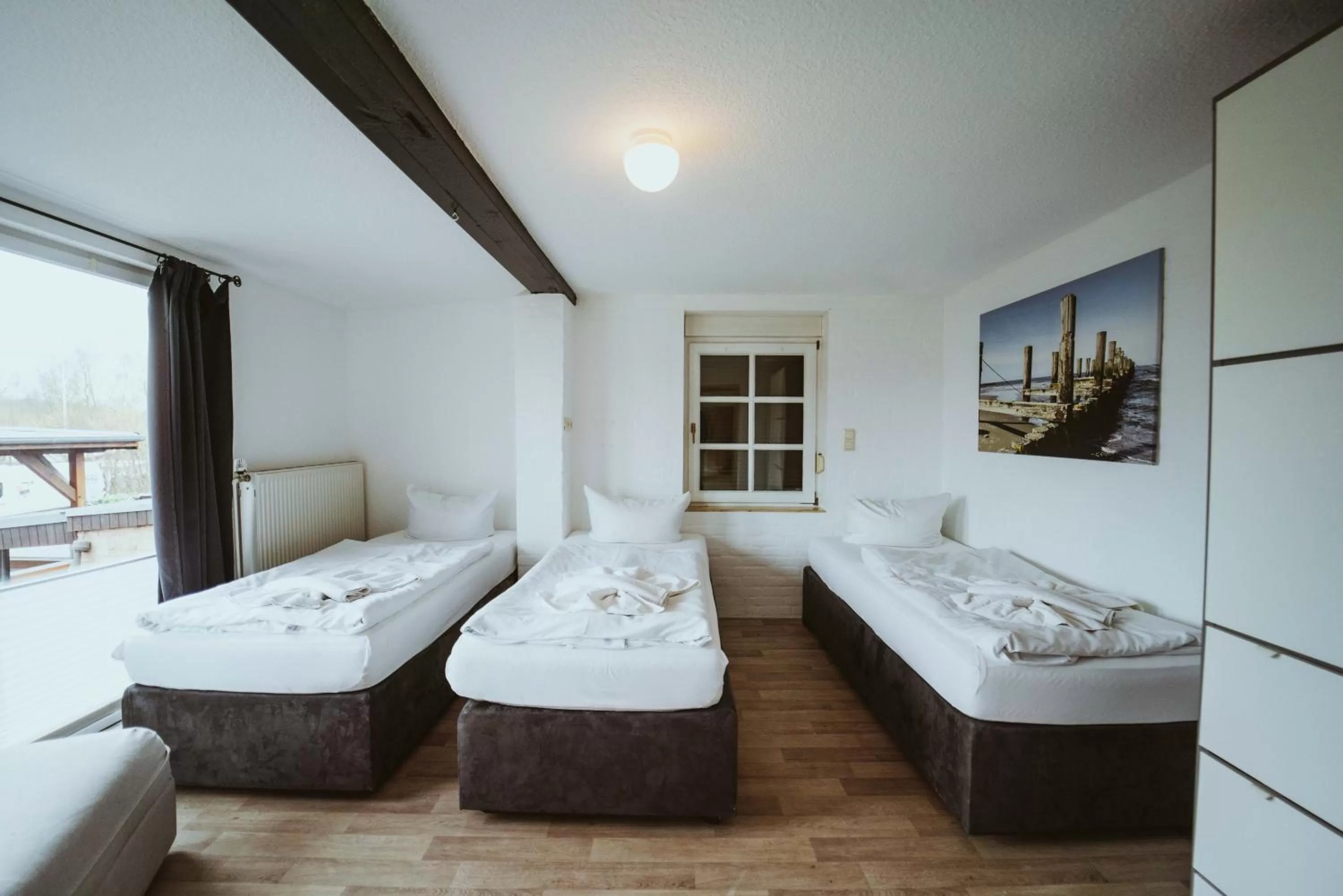 Bed in Aparthotel Stralsund Studios und Apartments