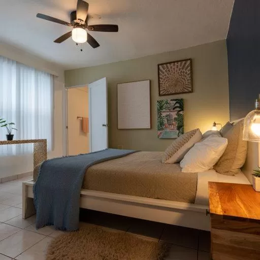 Bed in El Flamingo Beach Club