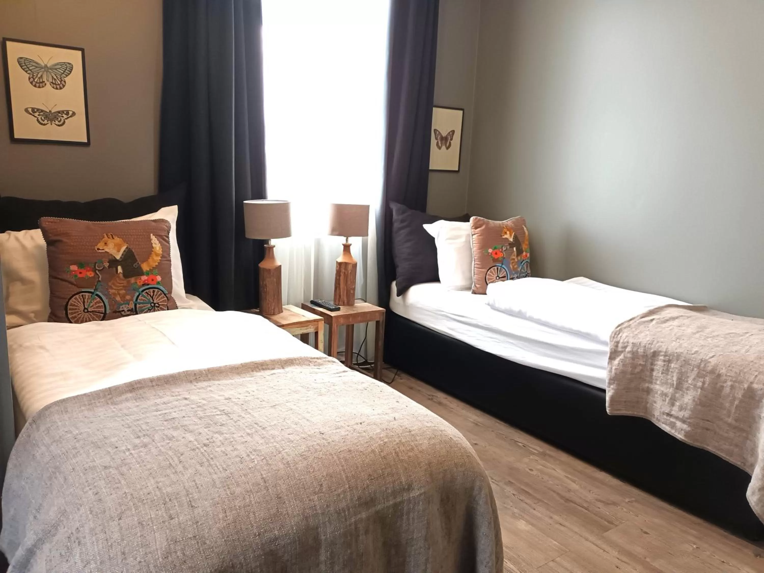 Bed in Hotel Leifur Eiriksson