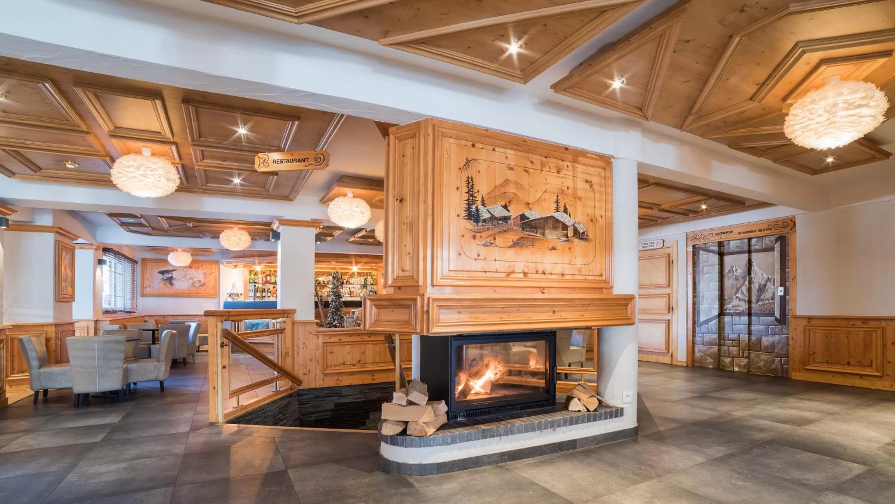 Lobby or reception in Hotel le Petit Dru