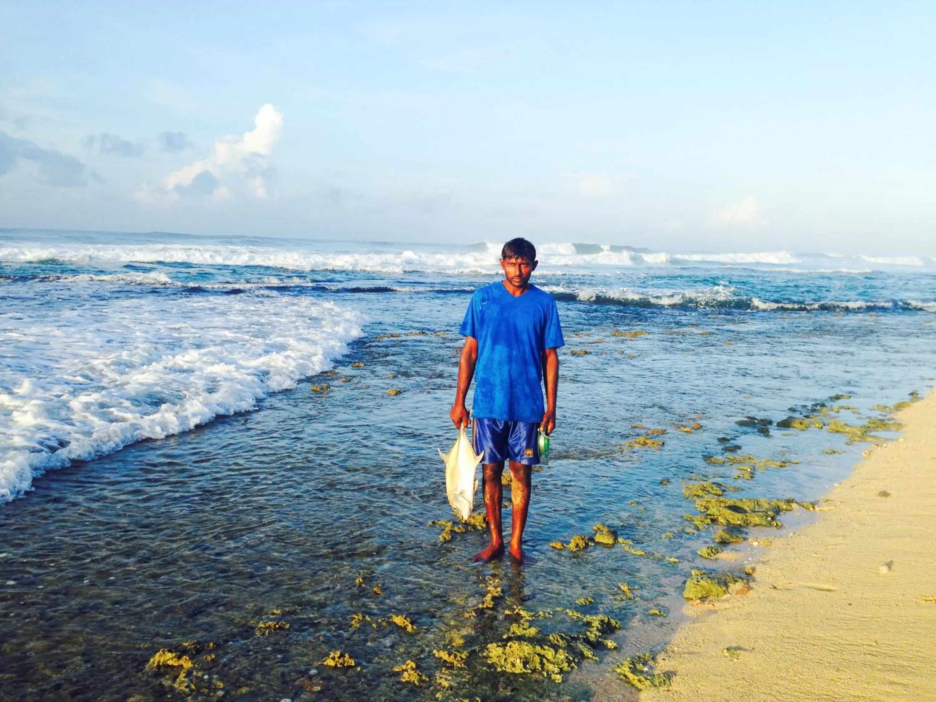 Fishing in Villa Atulya at Ocean's edge