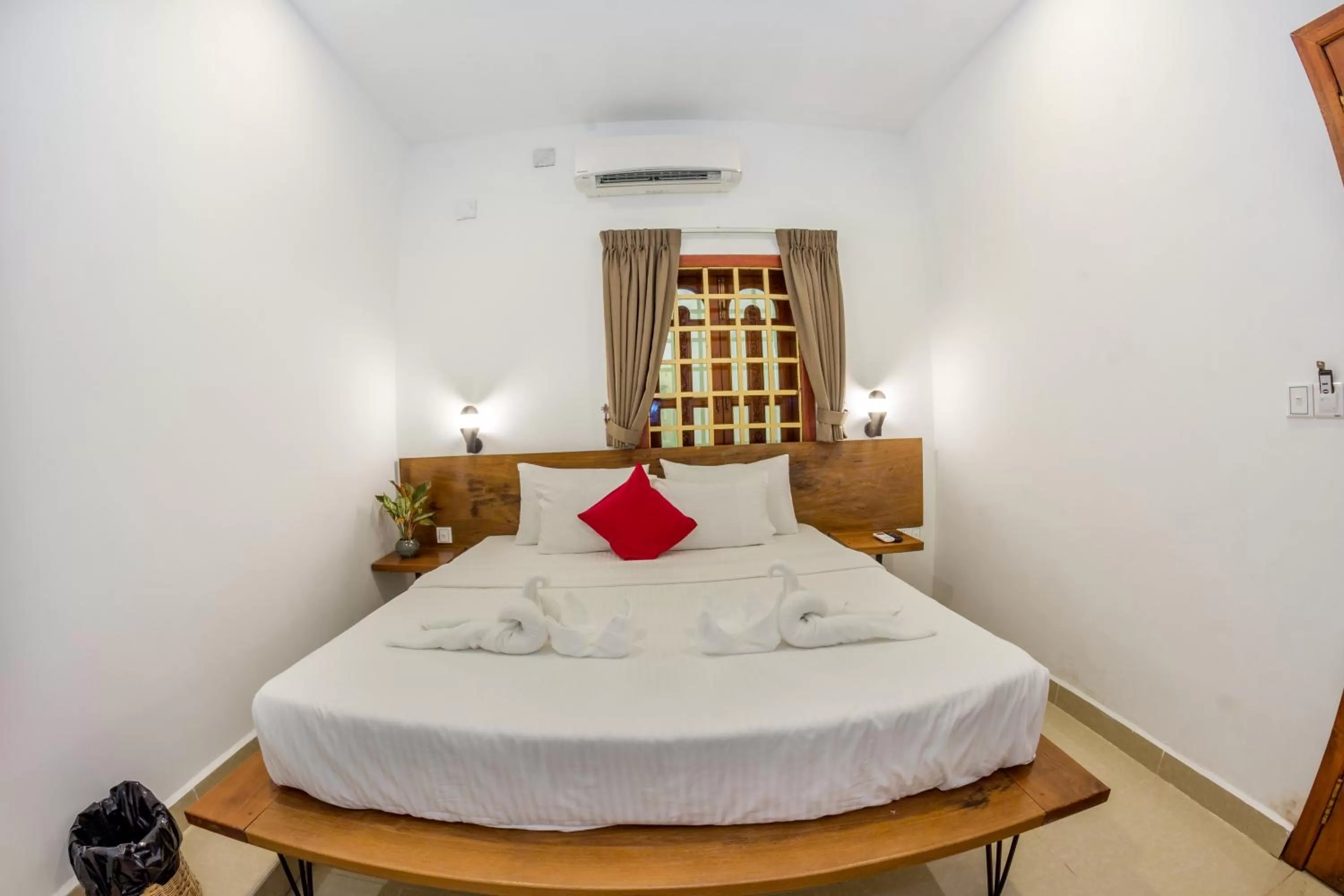 Bed in Poolside Villa