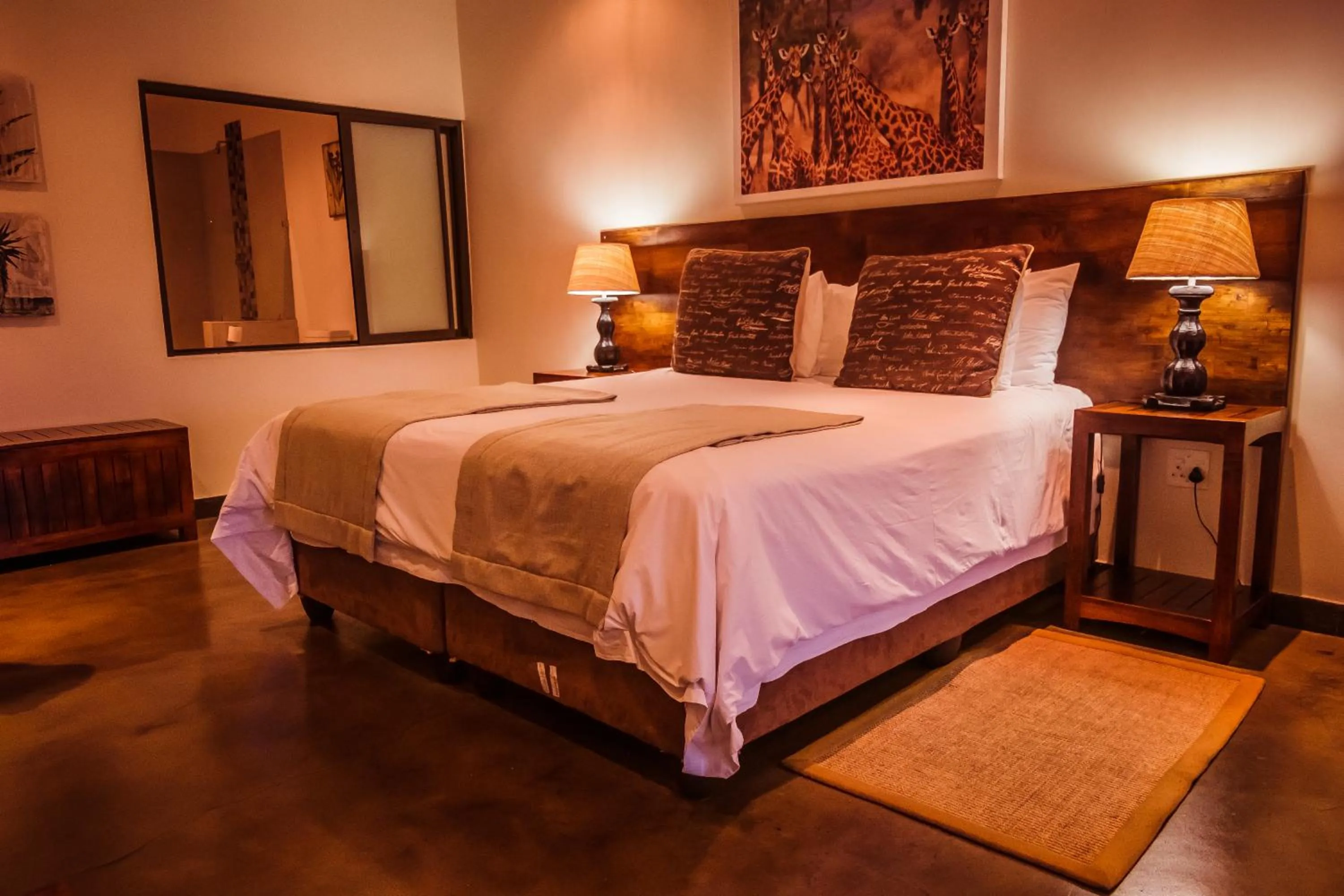 Bed in Bushveld Terrace Safari Hotel, Lodge & Spa